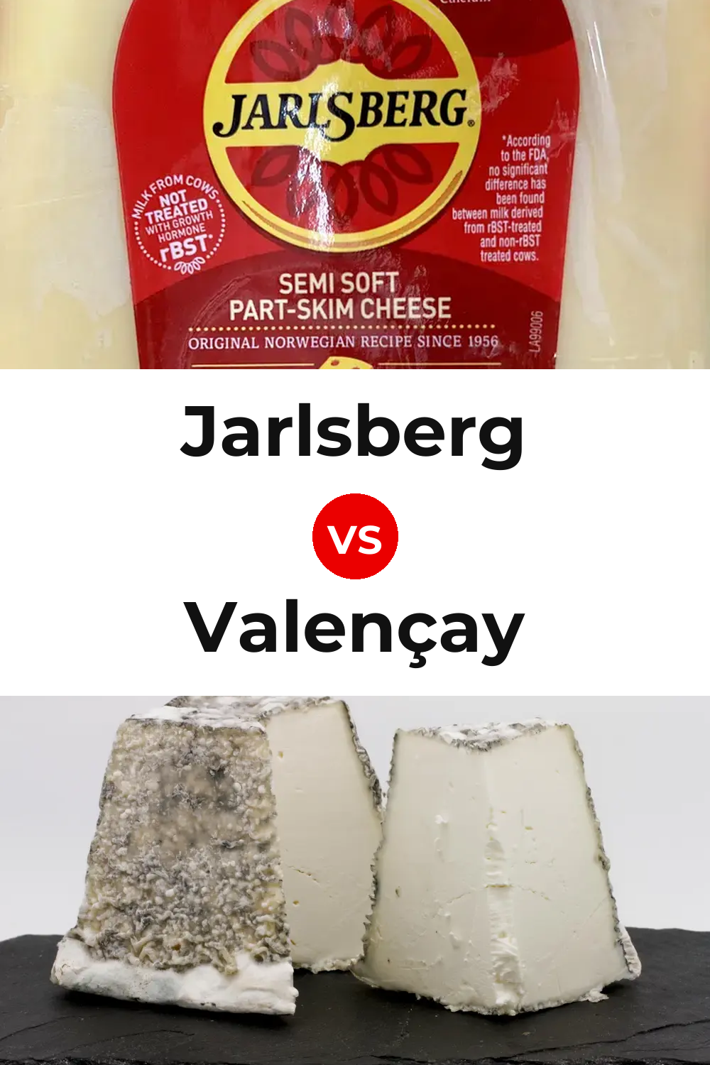Jarlsberg Cheese vs Valençay Cheese Pinterest comparison