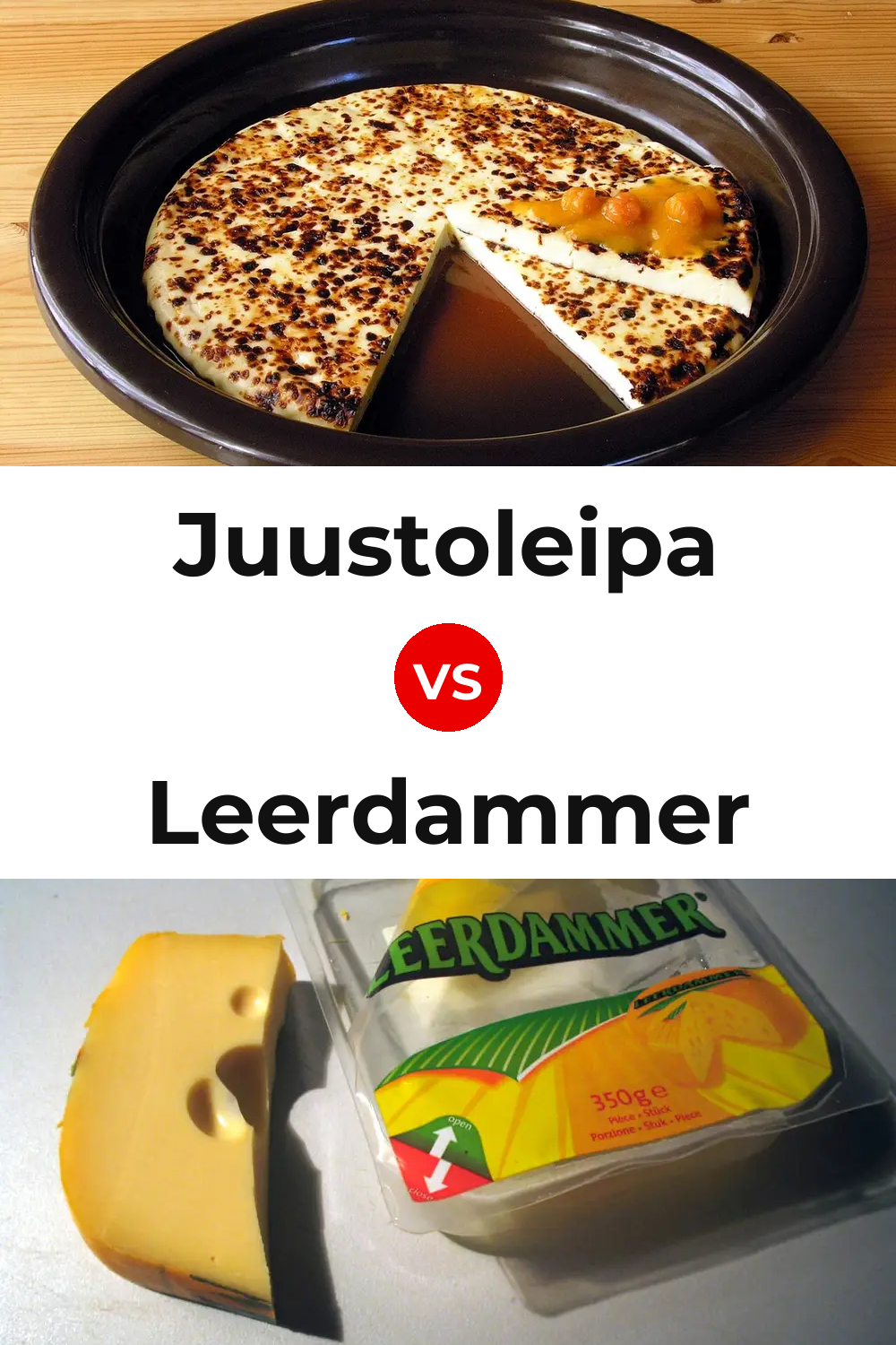 Juustoleipa Cheese vs Leerdammer Cheese Pinterest comparison