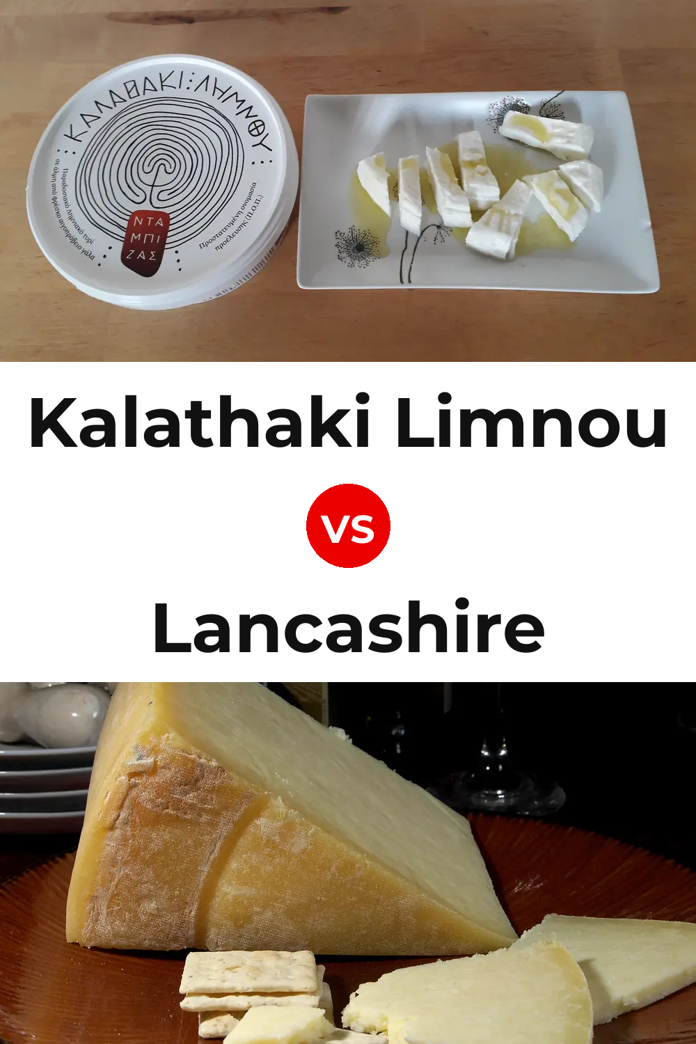 Kalathaki Limnou Cheese vs Lancashire Cheese Pinterest comparison