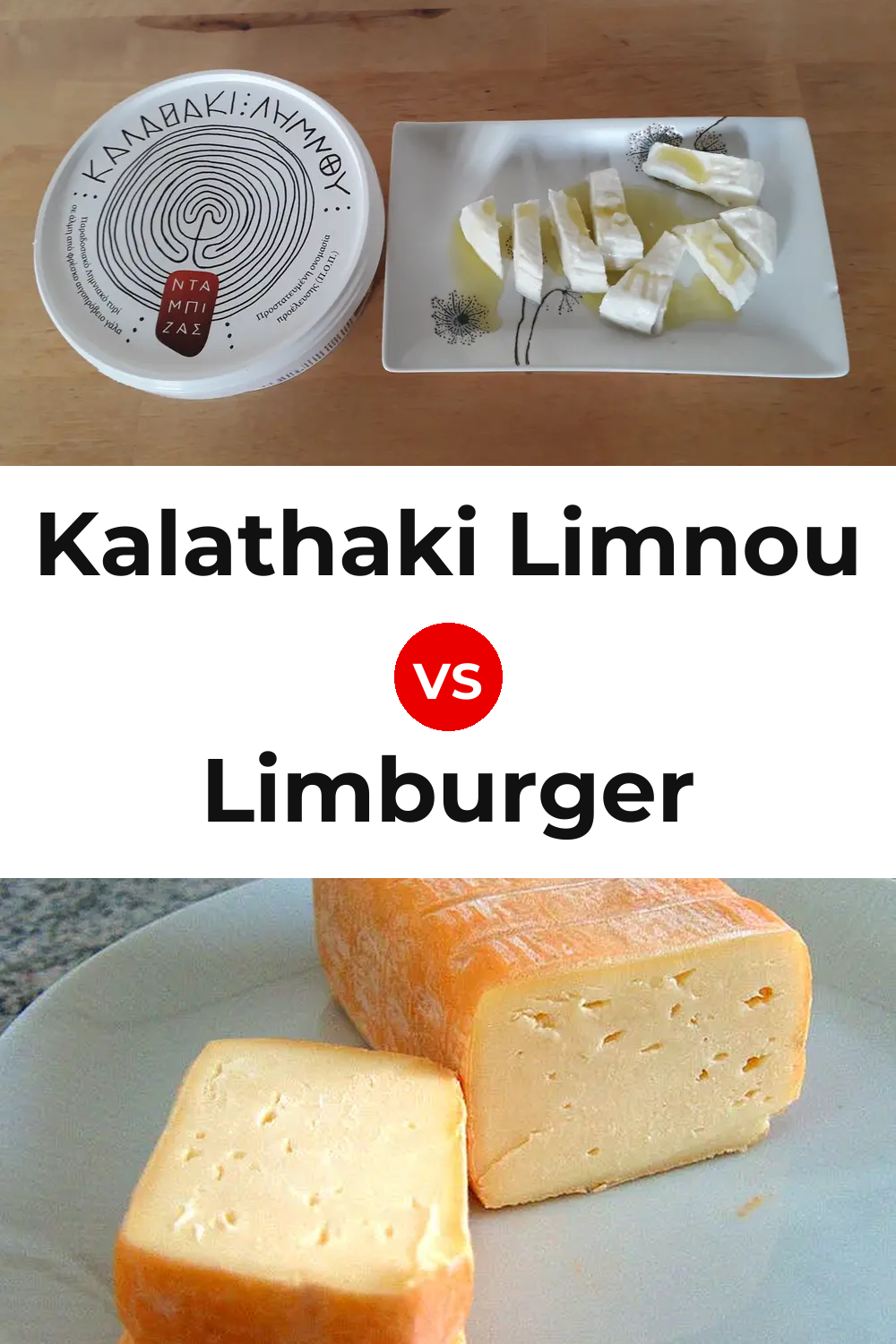 Kalathaki Limnou Cheese vs Limburger Cheese Pinterest comparison