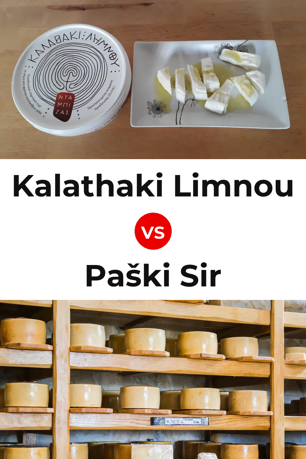Kalathaki Limnou Cheese vs Paški Sir Cheese Pinterest comparison