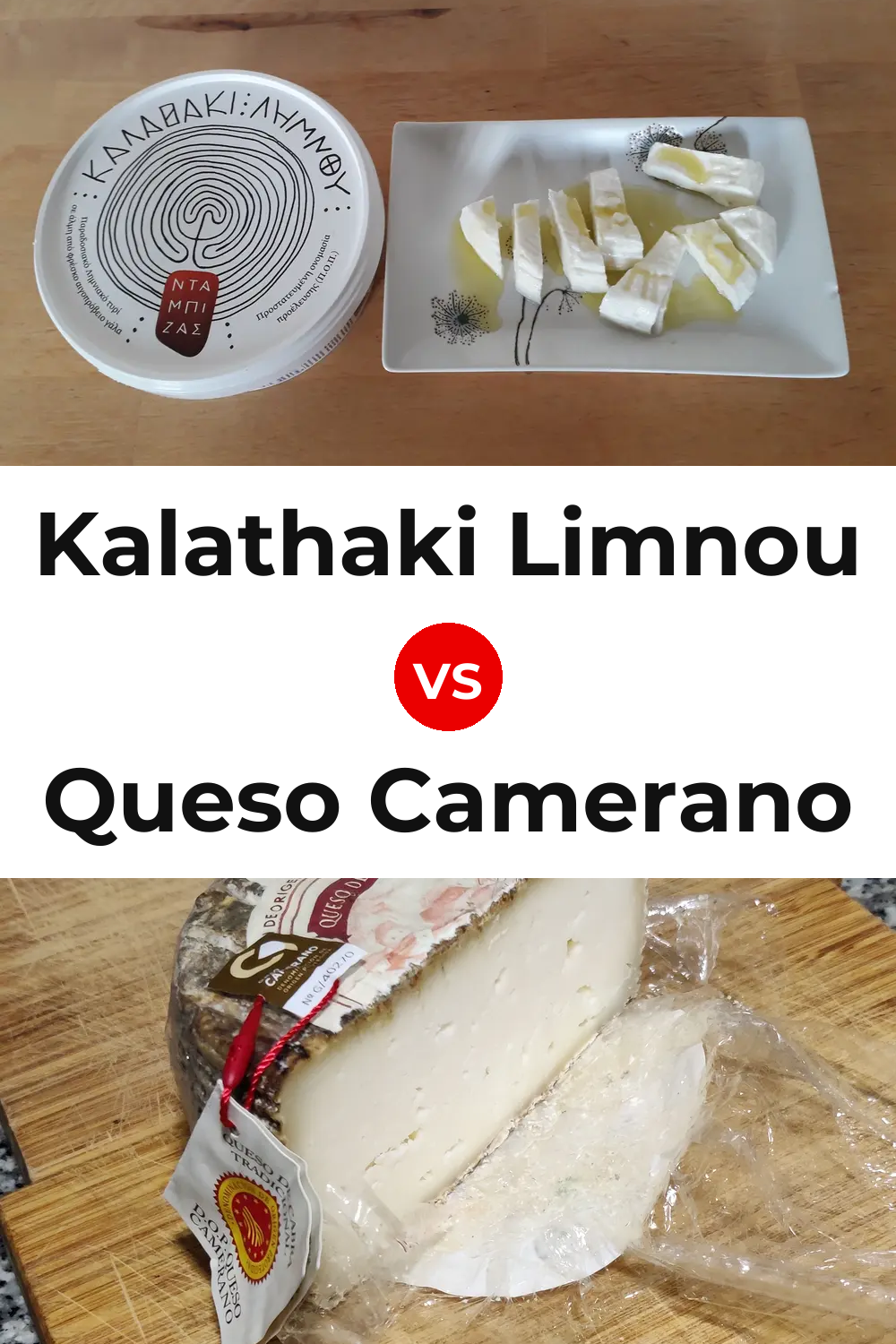 Kalathaki Limnou Cheese vs Queso Camerano Pinterest comparison