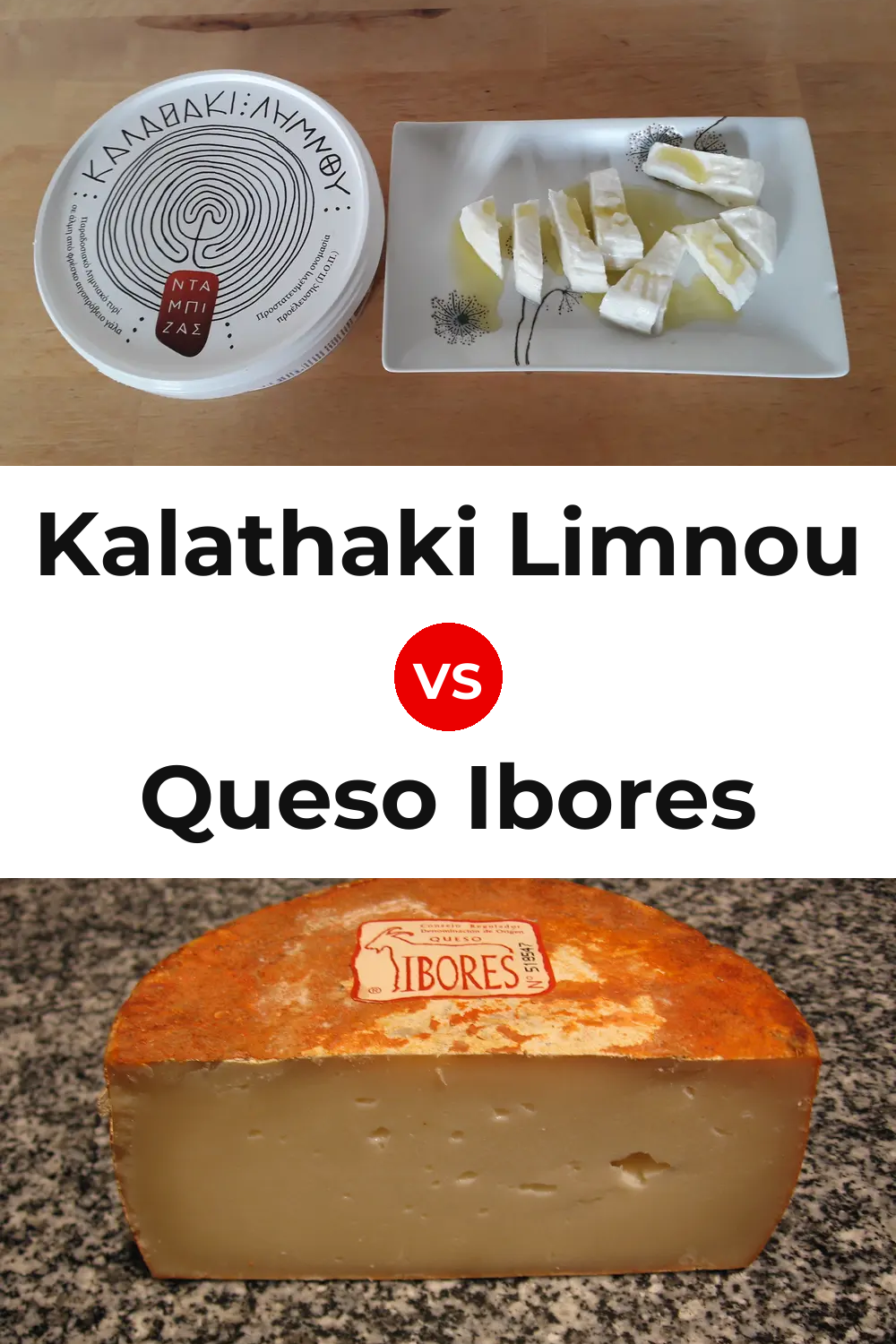 Kalathaki Limnou Cheese vs Queso Ibores Pinterest comparison
