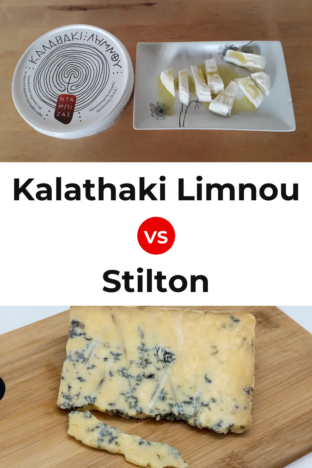 Kalathaki Limnou Cheese vs Stilton Cheese Pinterest comparison