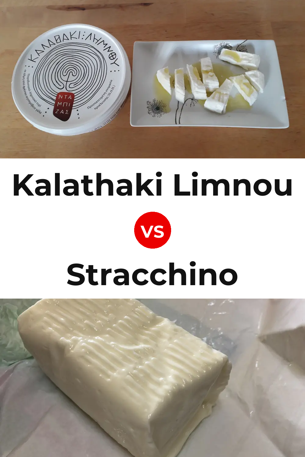 Kalathaki Limnou Cheese vs Stracchino Cheese Pinterest comparison