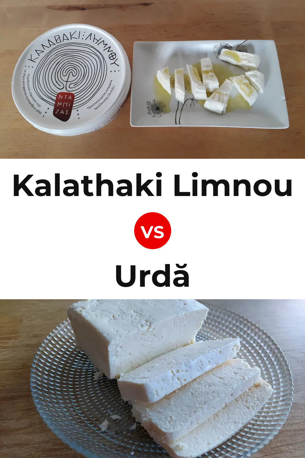 Kalathaki Limnou Cheese vs Urdă Cheese Pinterest comparison