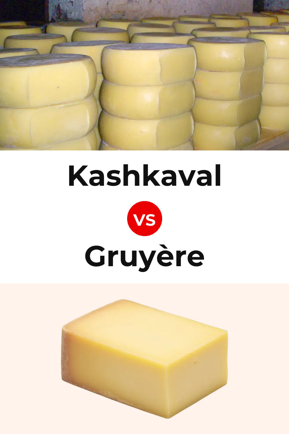 Kashkaval Cheese vs Gruyère Cheese Pinterest comparison