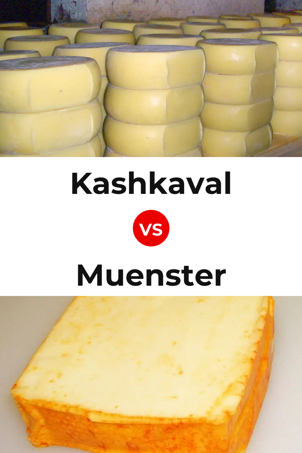 Kashkaval Cheese vs Muenster Cheese Pinterest comparison