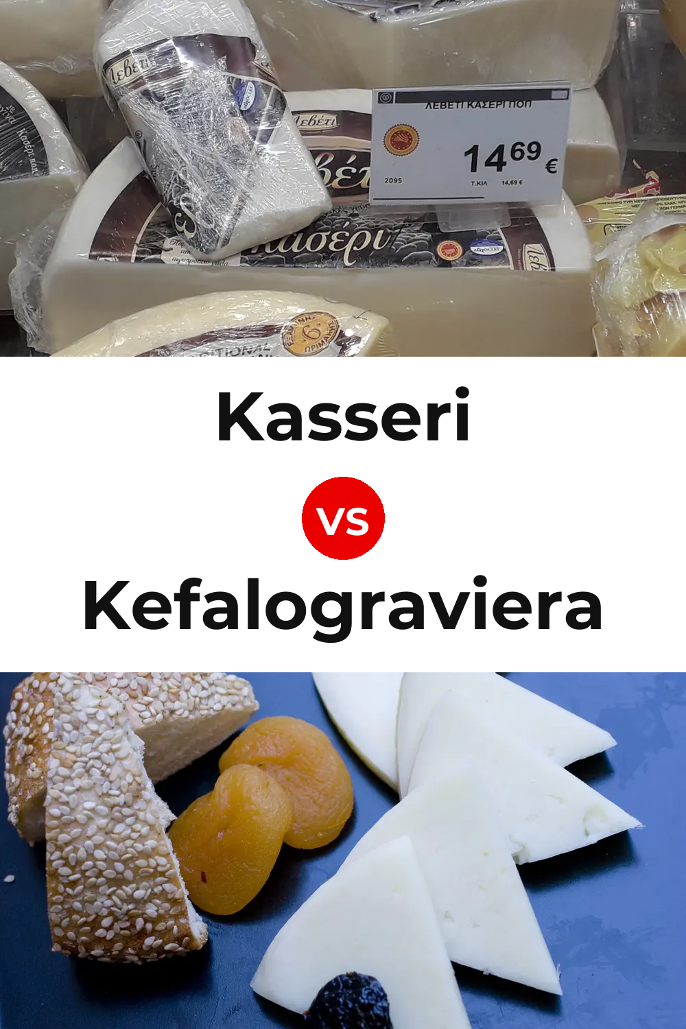 Kasseri Cheese vs Kefalograviera Cheese Pinterest comparison