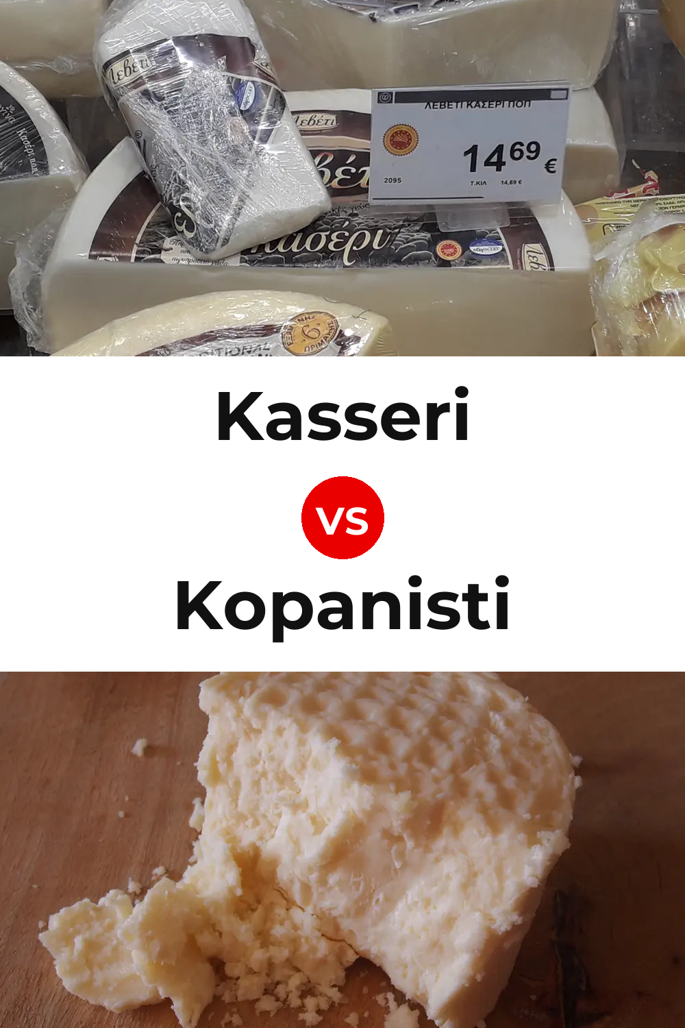 Kasseri Cheese vs Kopanisti Cheese Pinterest comparison