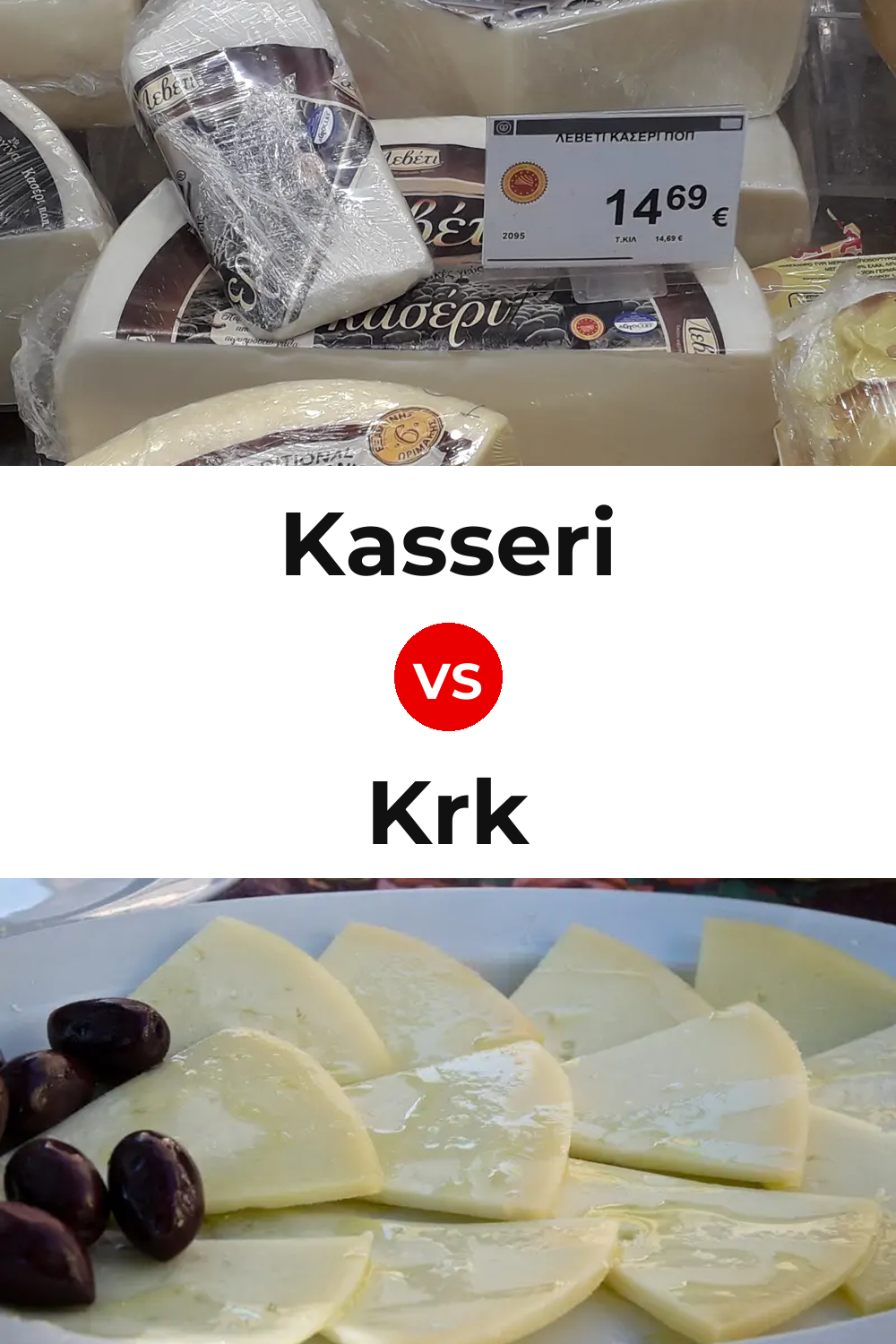 Kasseri Cheese vs Krk Cheese Pinterest comparison