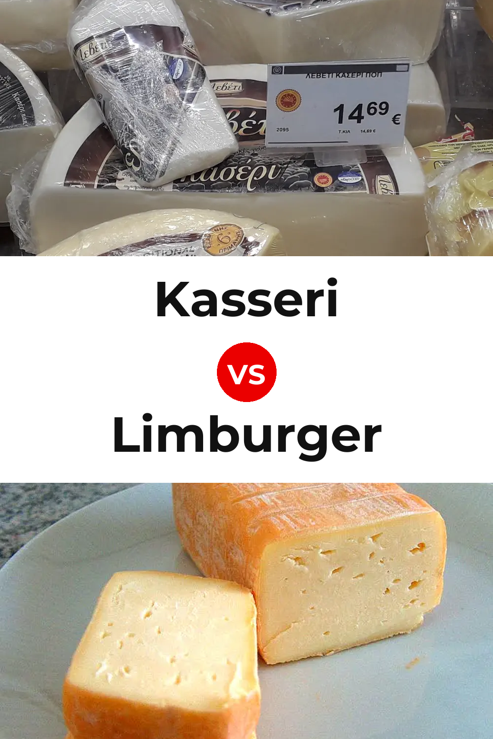 Kasseri Cheese vs Limburger Cheese Pinterest comparison