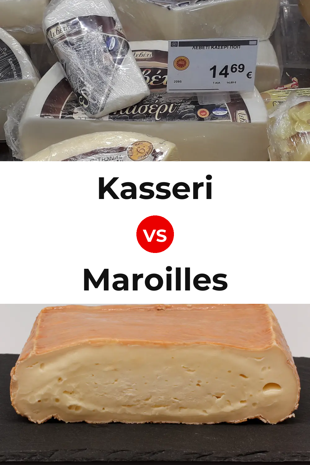 Kasseri Cheese vs Maroilles Cheese Pinterest comparison