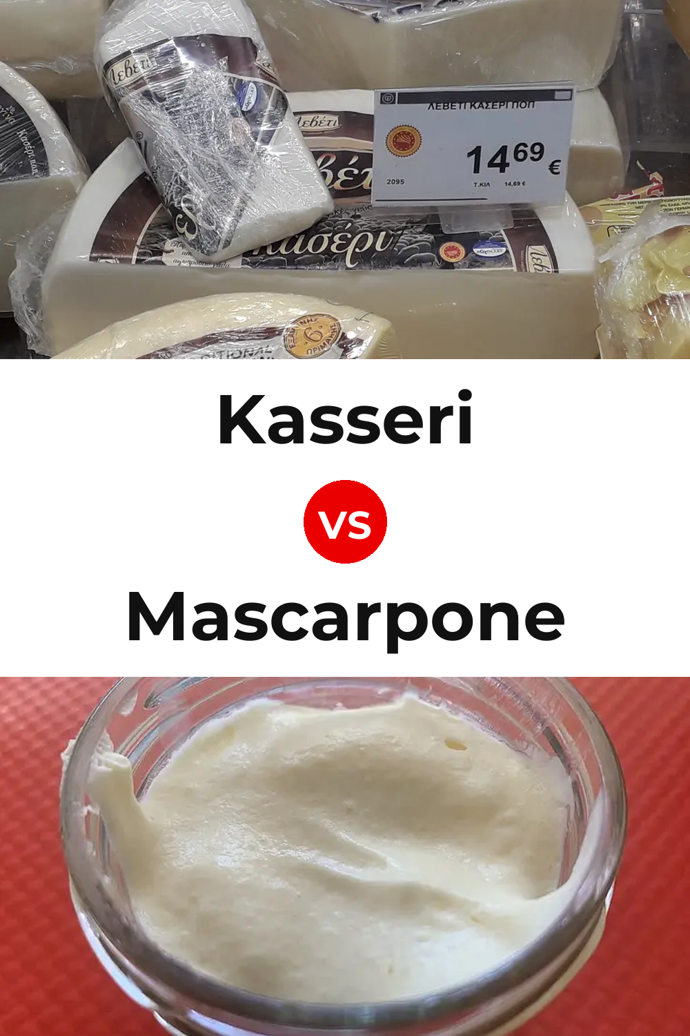 Kasseri Cheese vs Mascarpone Cheese Pinterest comparison