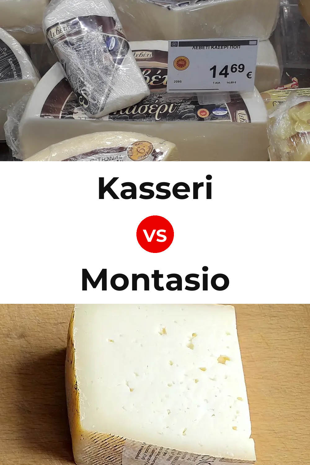 Kasseri Cheese vs Montasio Cheese Pinterest comparison