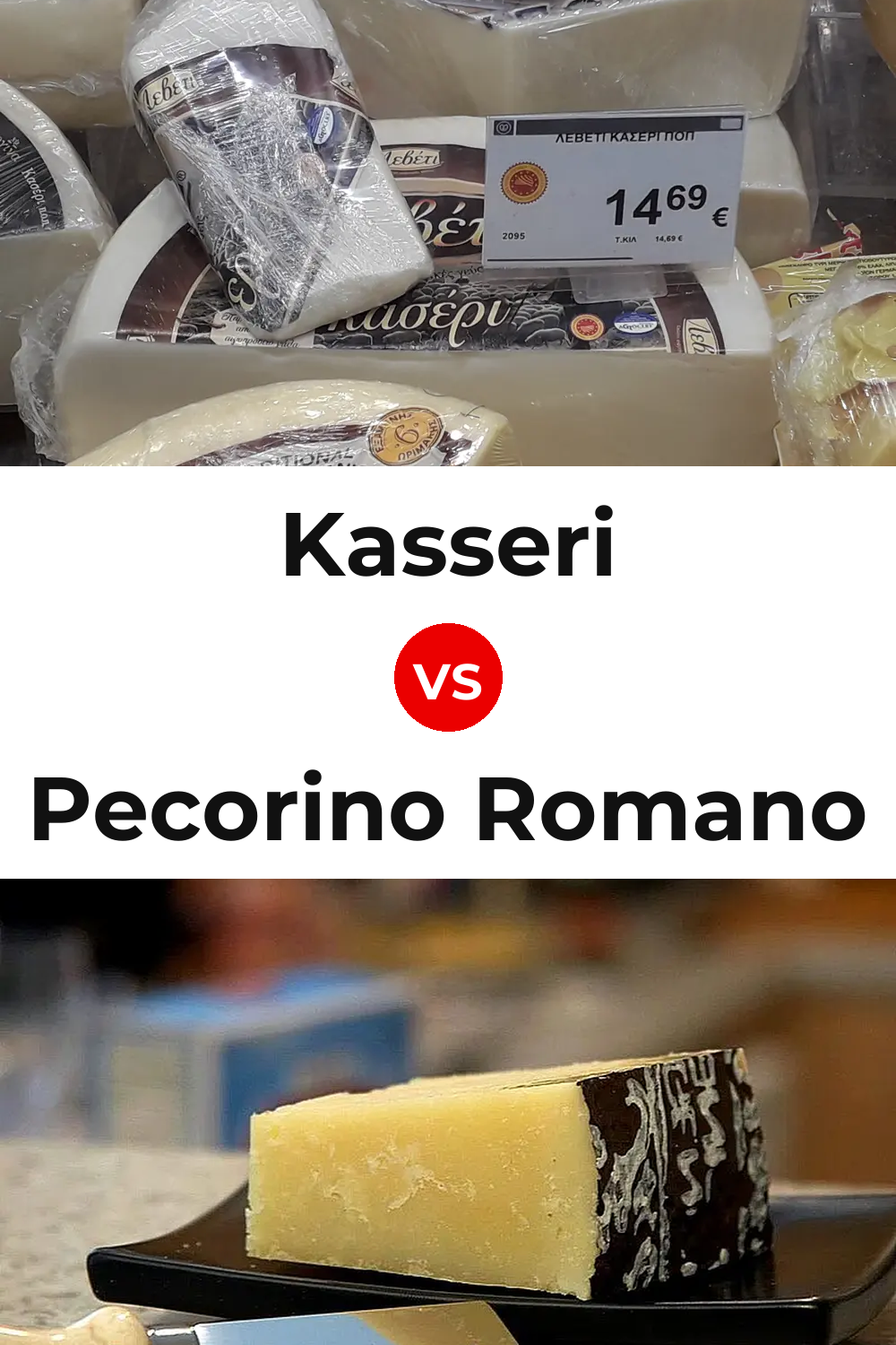 Kasseri Cheese vs Pecorino Romano Cheese Pinterest comparison