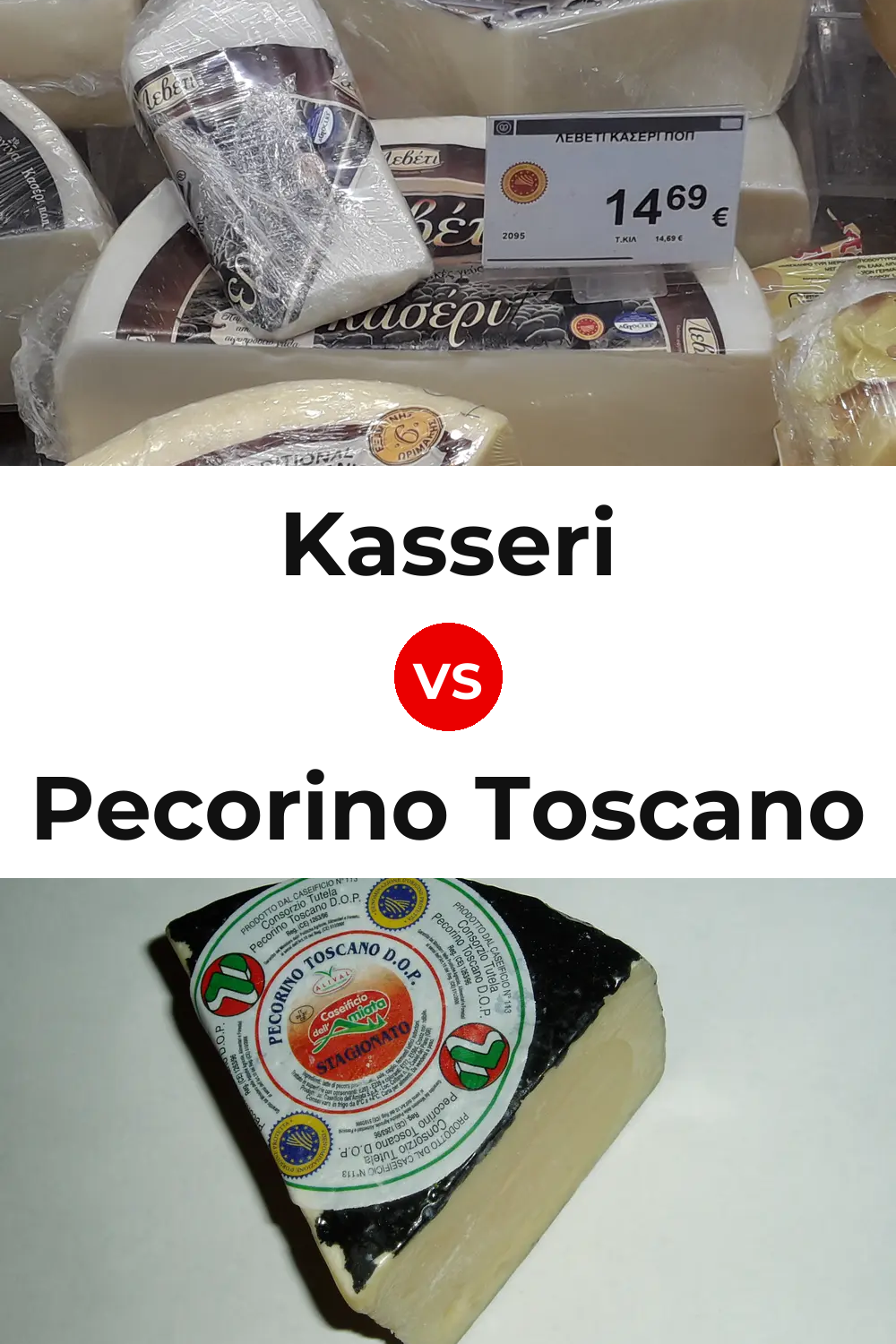 Kasseri Cheese vs Pecorino Toscano Cheese Pinterest comparison