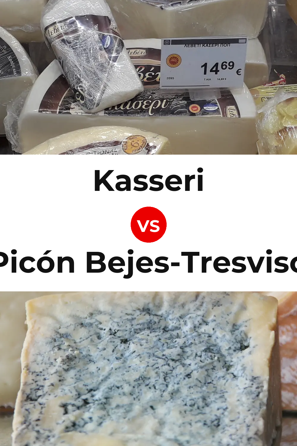 Kasseri Cheese vs Picón Bejes-Tresviso Cheese Pinterest comparison