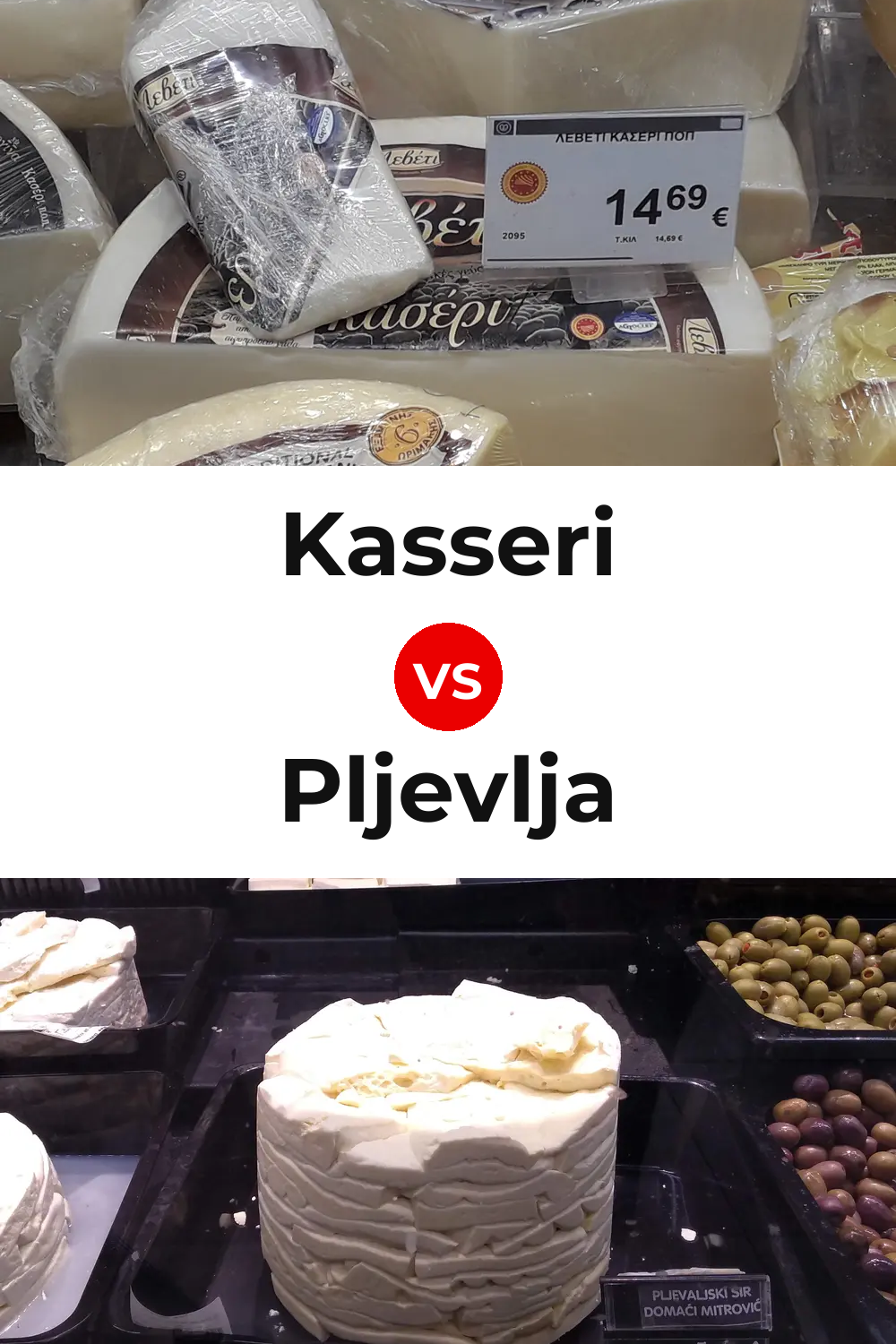 Kasseri Cheese vs Pljevlja Cheese Pinterest comparison