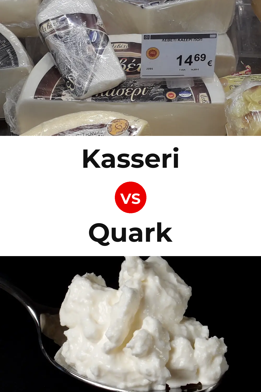Kasseri Cheese vs Quark Cheese Pinterest comparison