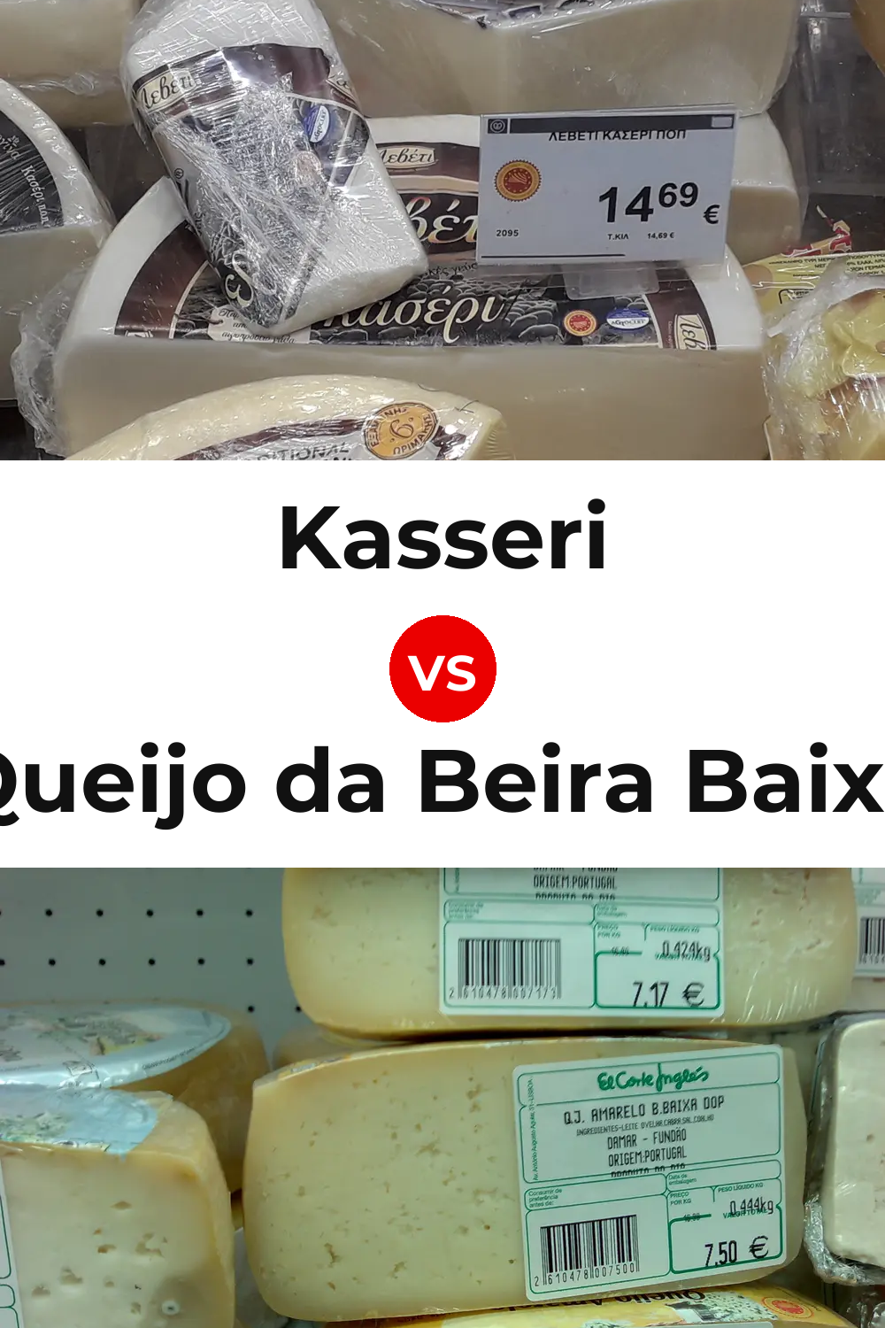 Kasseri Cheese vs Queijo da Beira Baixa Pinterest comparison