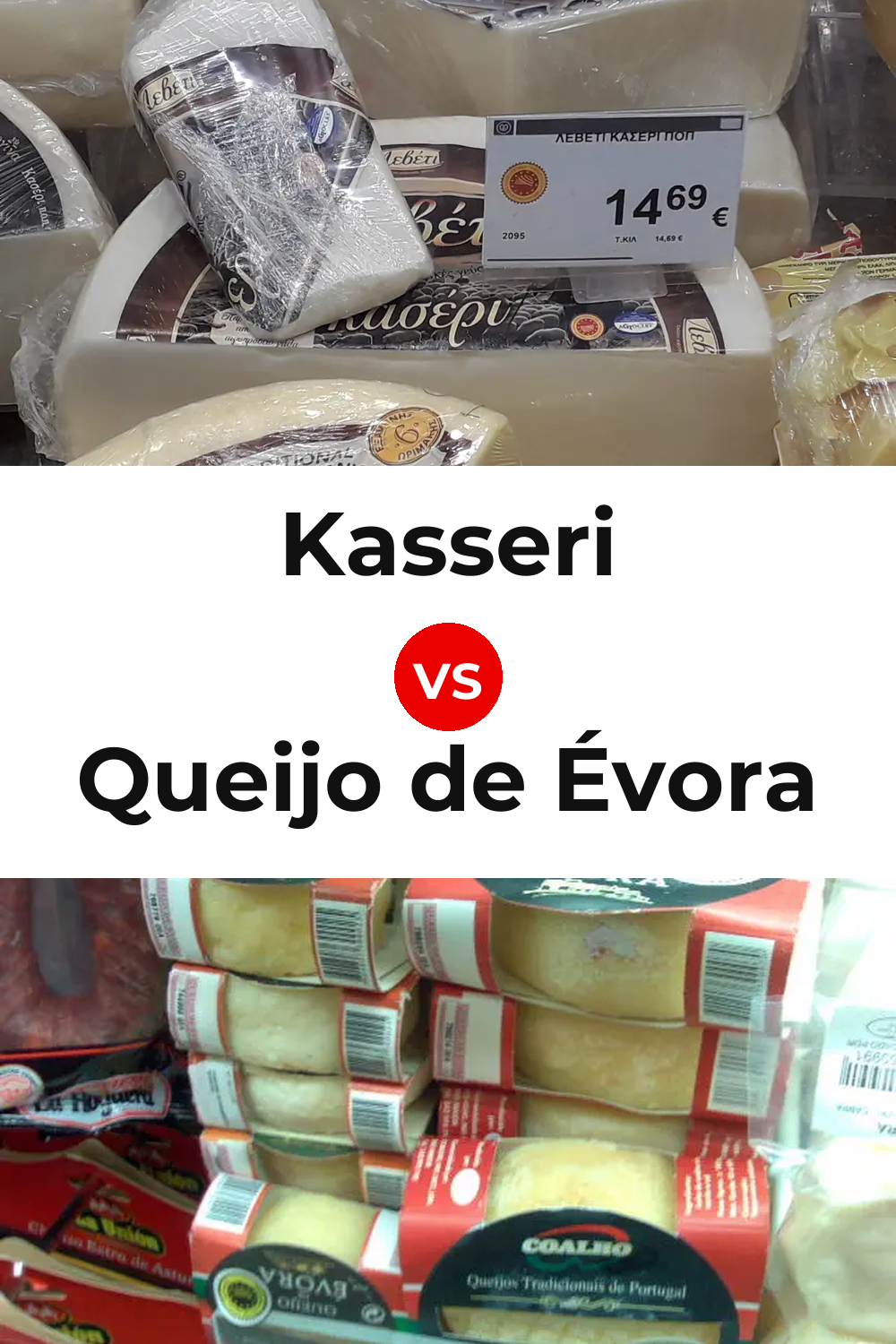 Kasseri Cheese vs Queijo de Évora Pinterest comparison