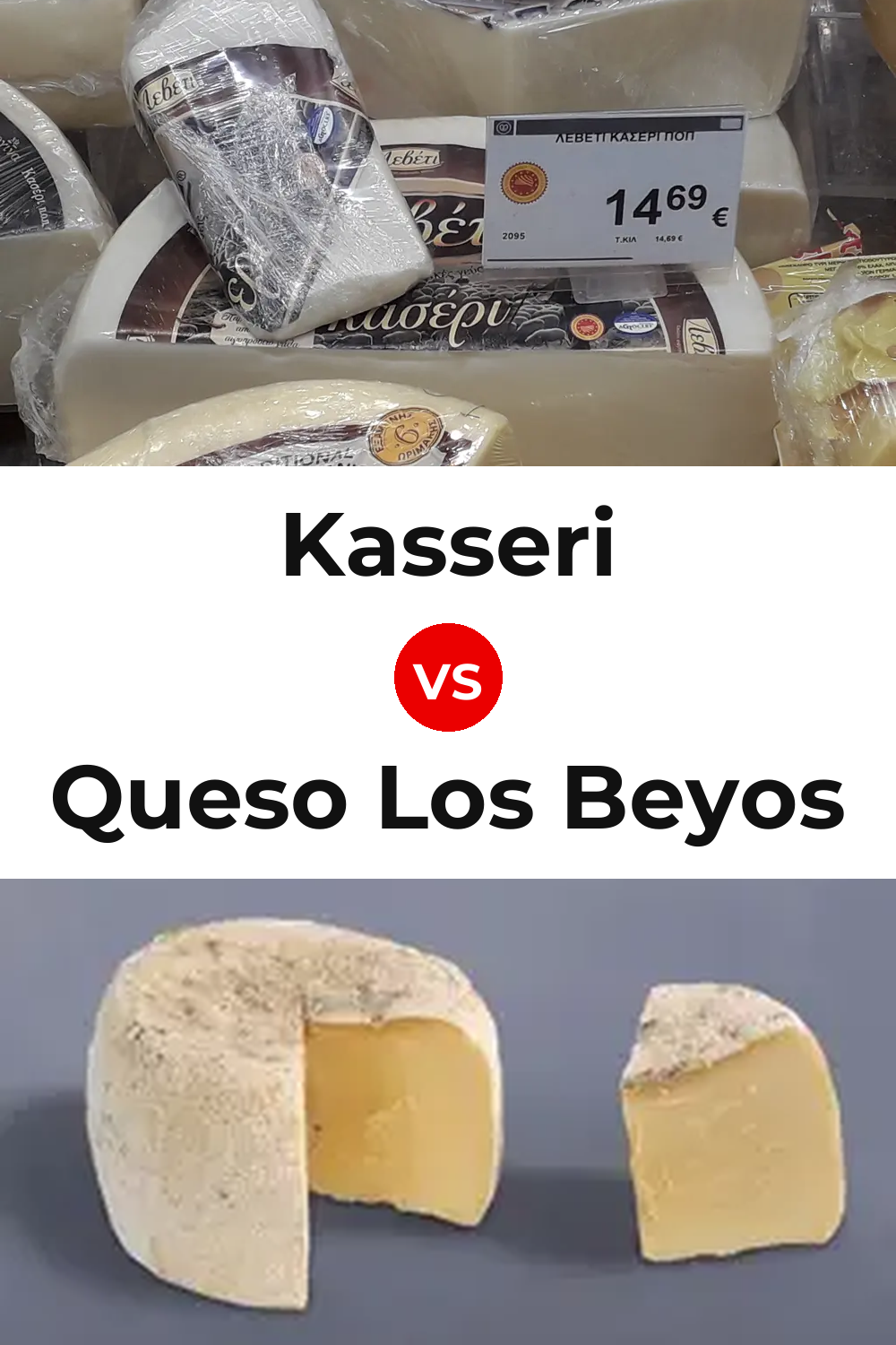 Kasseri Cheese vs Queso Los Beyos Pinterest comparison