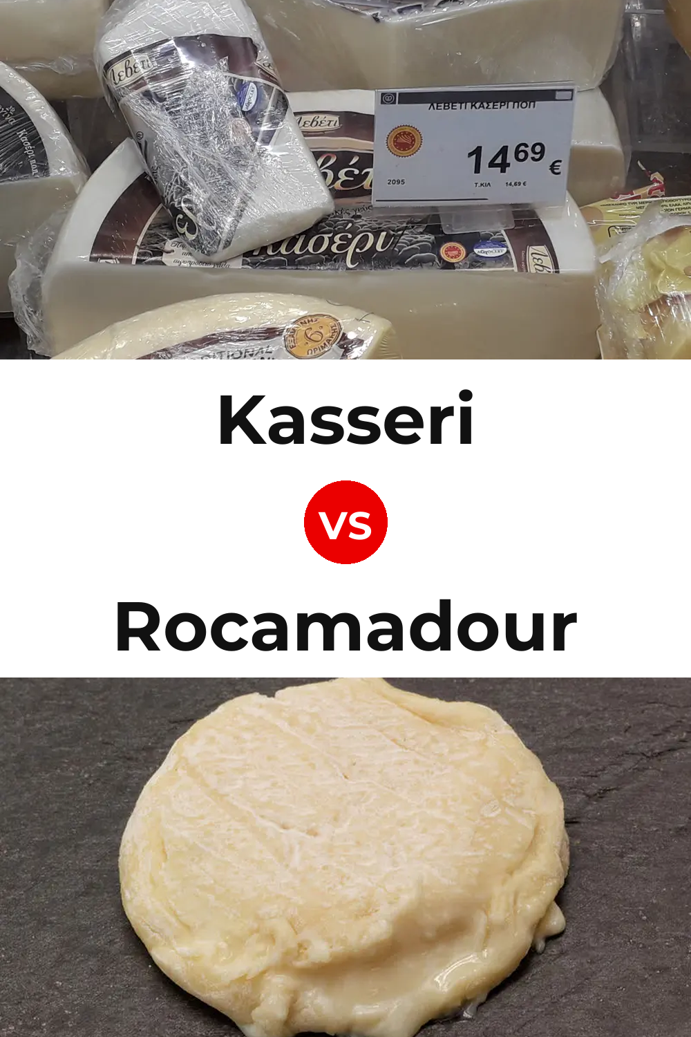 Kasseri Cheese vs Rocamadour Cheese Pinterest comparison