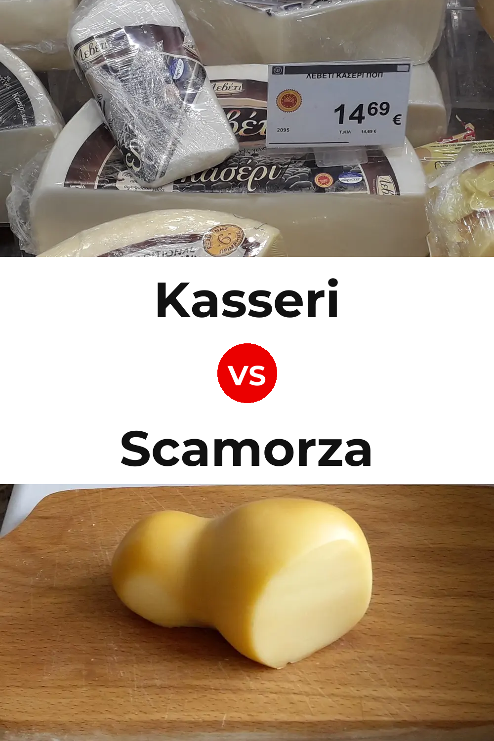 Kasseri Cheese vs Scamorza Cheese Pinterest comparison