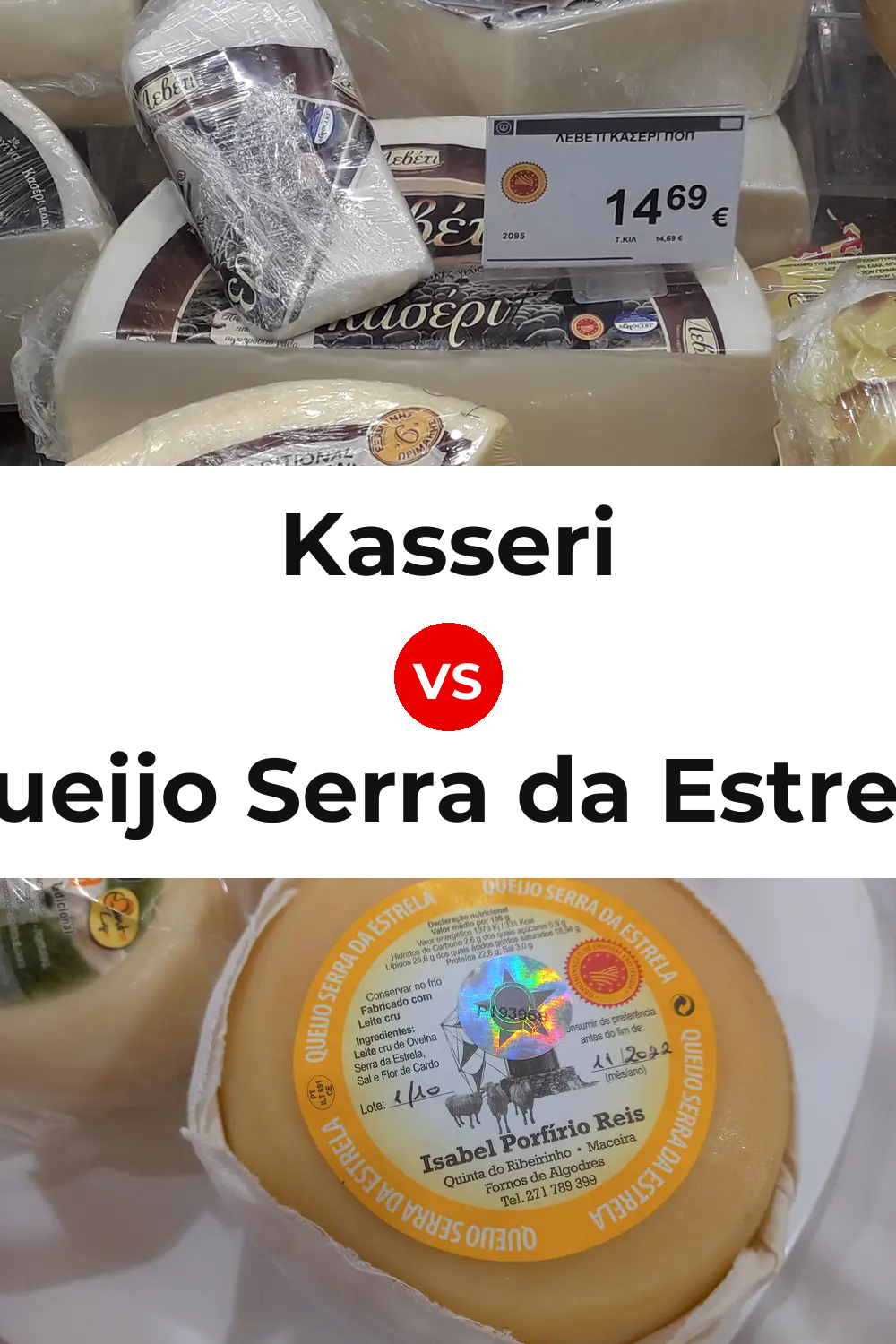 Kasseri Cheese vs Queijo Serra da Estrela Pinterest comparison