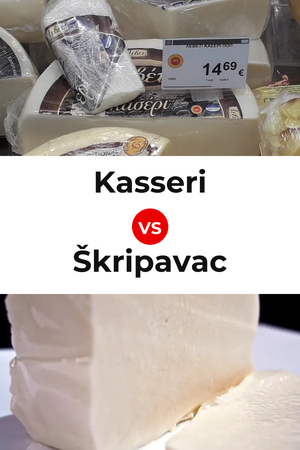 Kasseri Cheese vs Škripavac Cheese Pinterest comparison