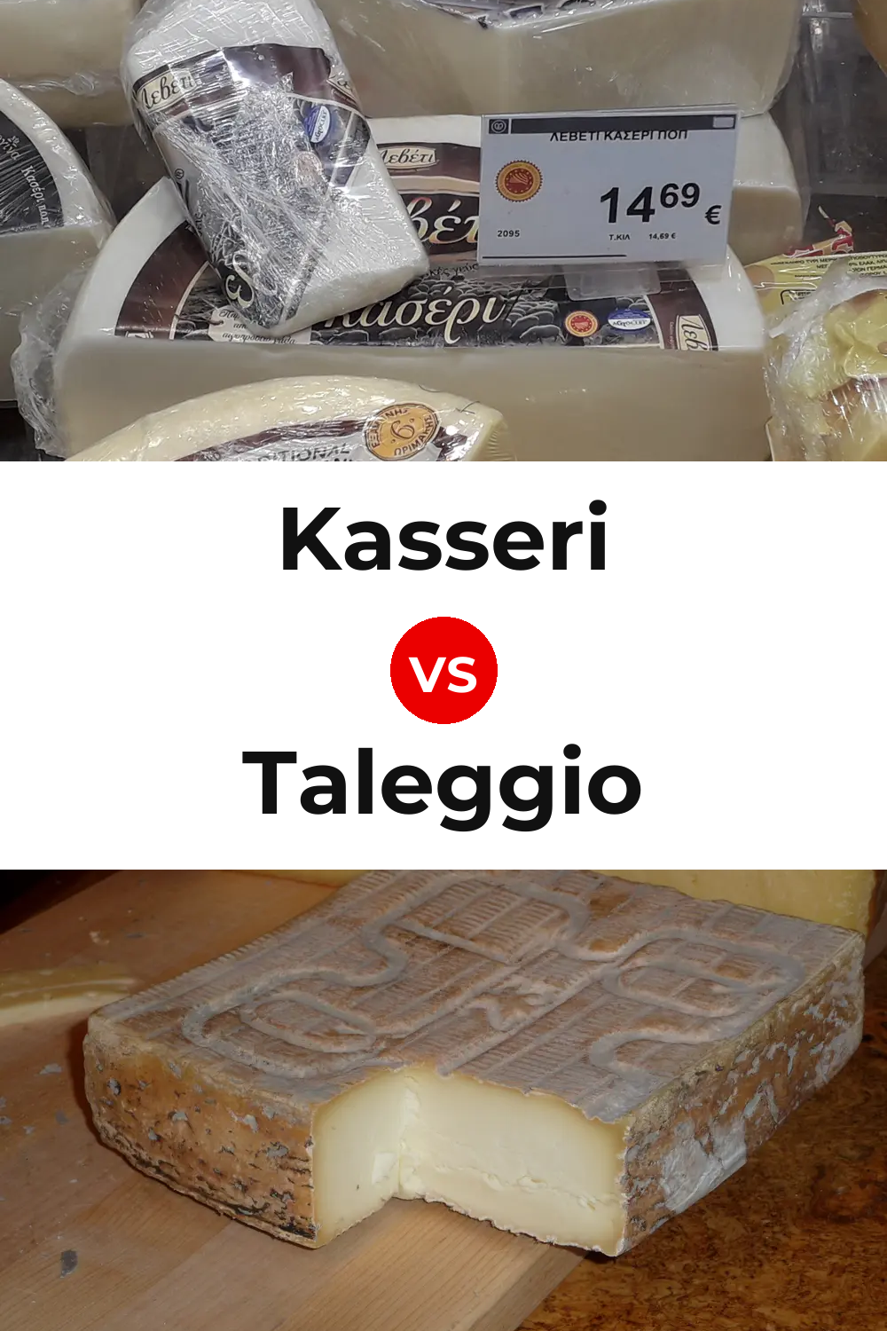 Kasseri Cheese vs Taleggio Cheese Pinterest comparison
