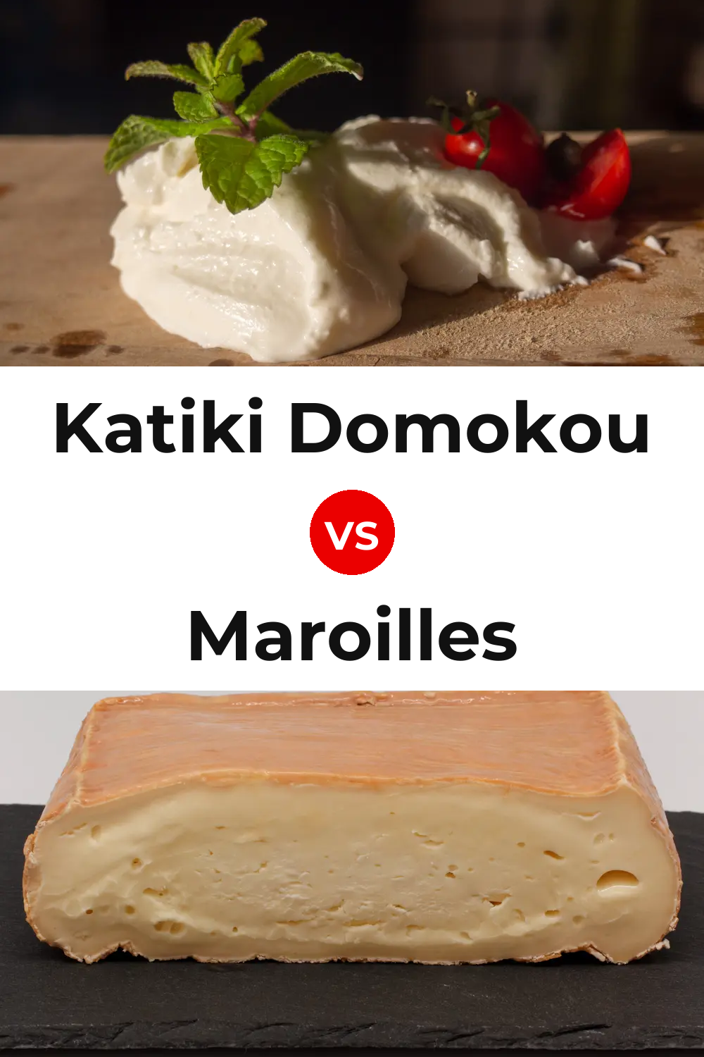 Katiki Domokou Cheese vs Maroilles Cheese Pinterest comparison