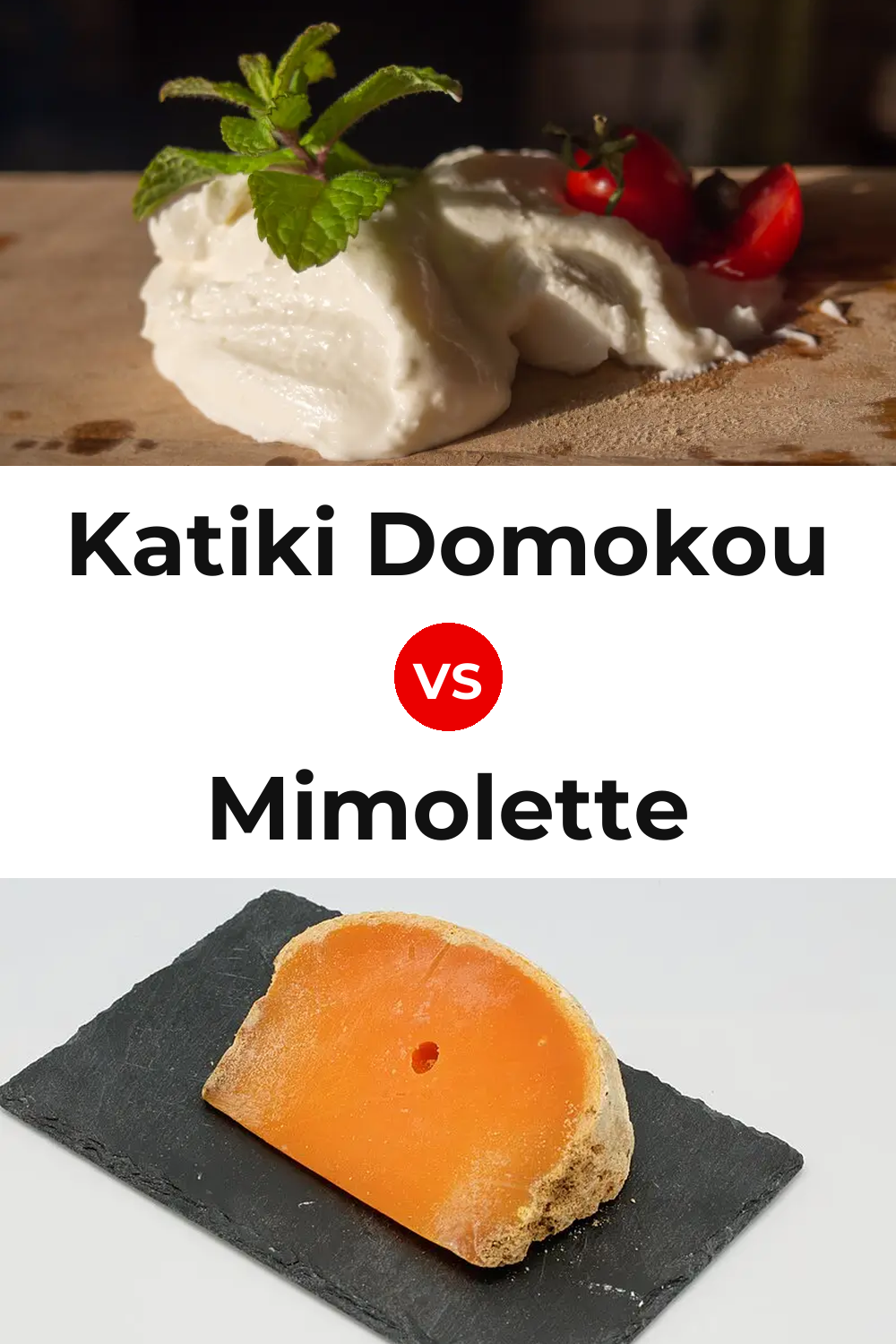 Katiki Domokou Cheese vs Mimolette Cheese Pinterest comparison