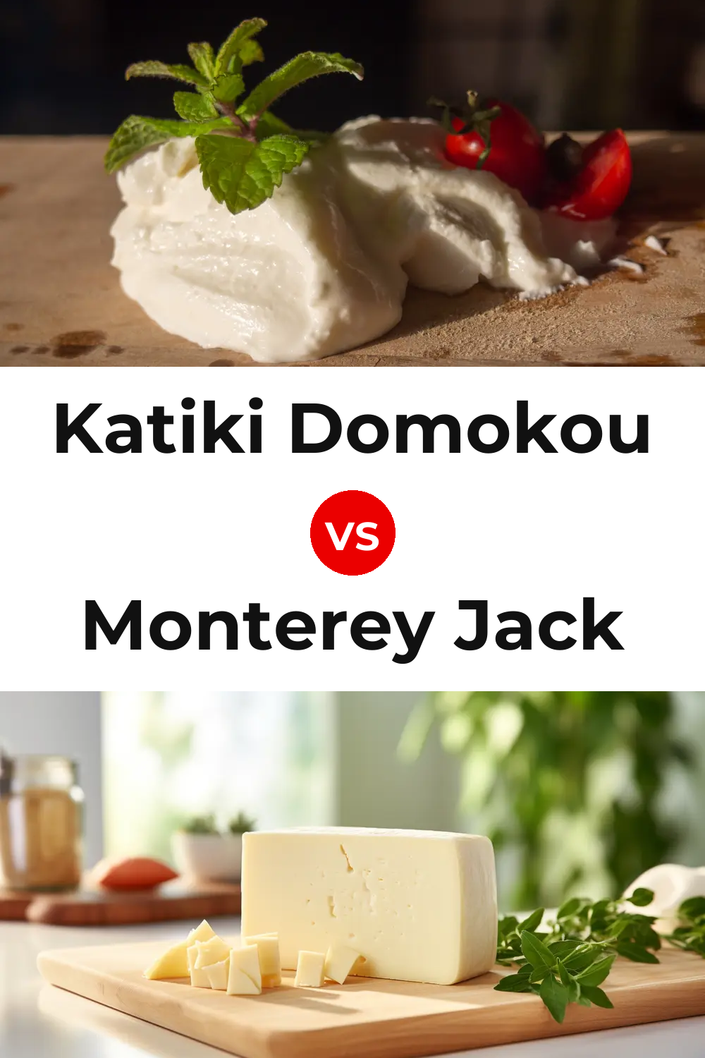 Katiki Domokou Cheese vs Monterey Jack Cheese Pinterest comparison