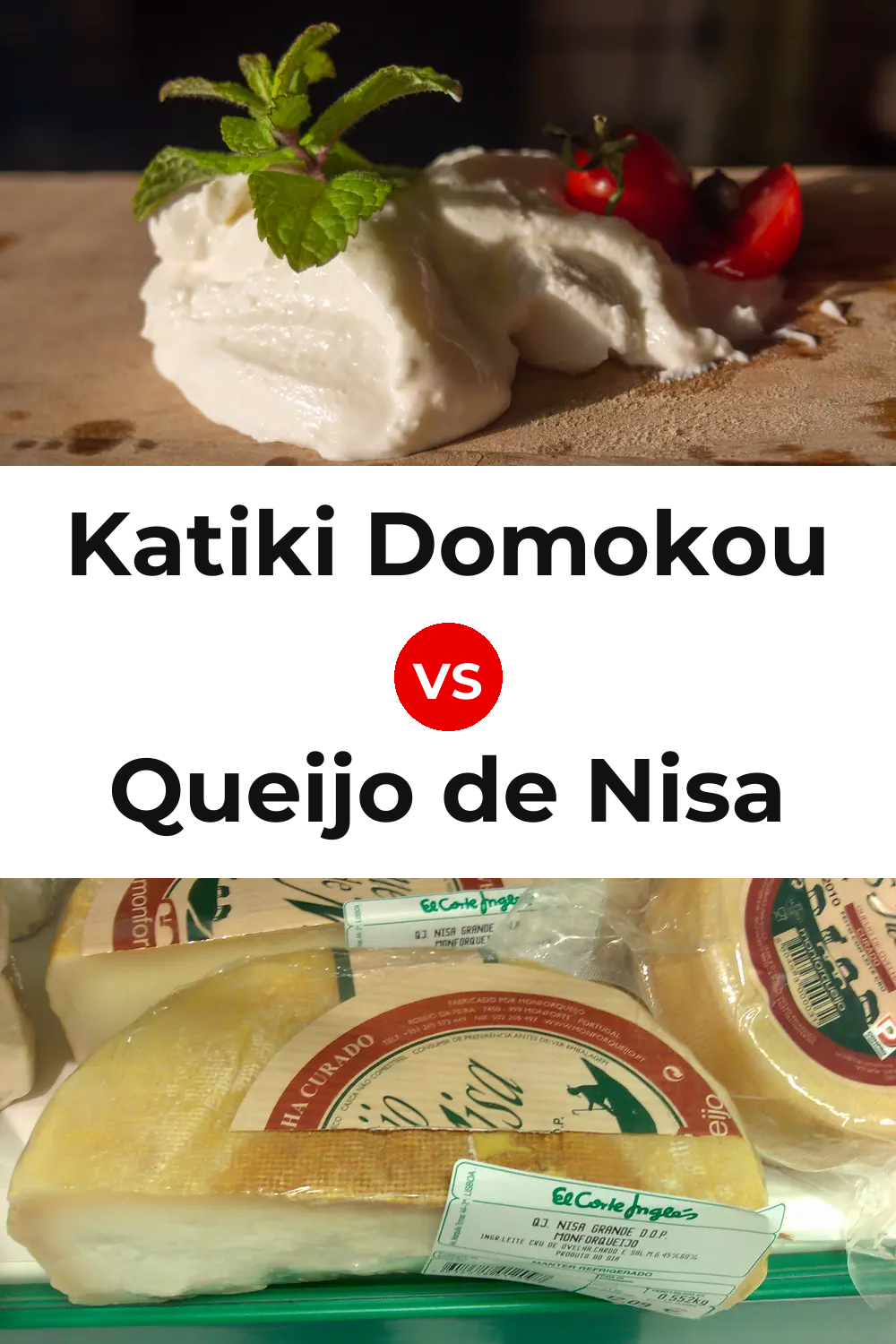 Katiki Domokou Cheese vs Queijo de Nisa Pinterest comparison