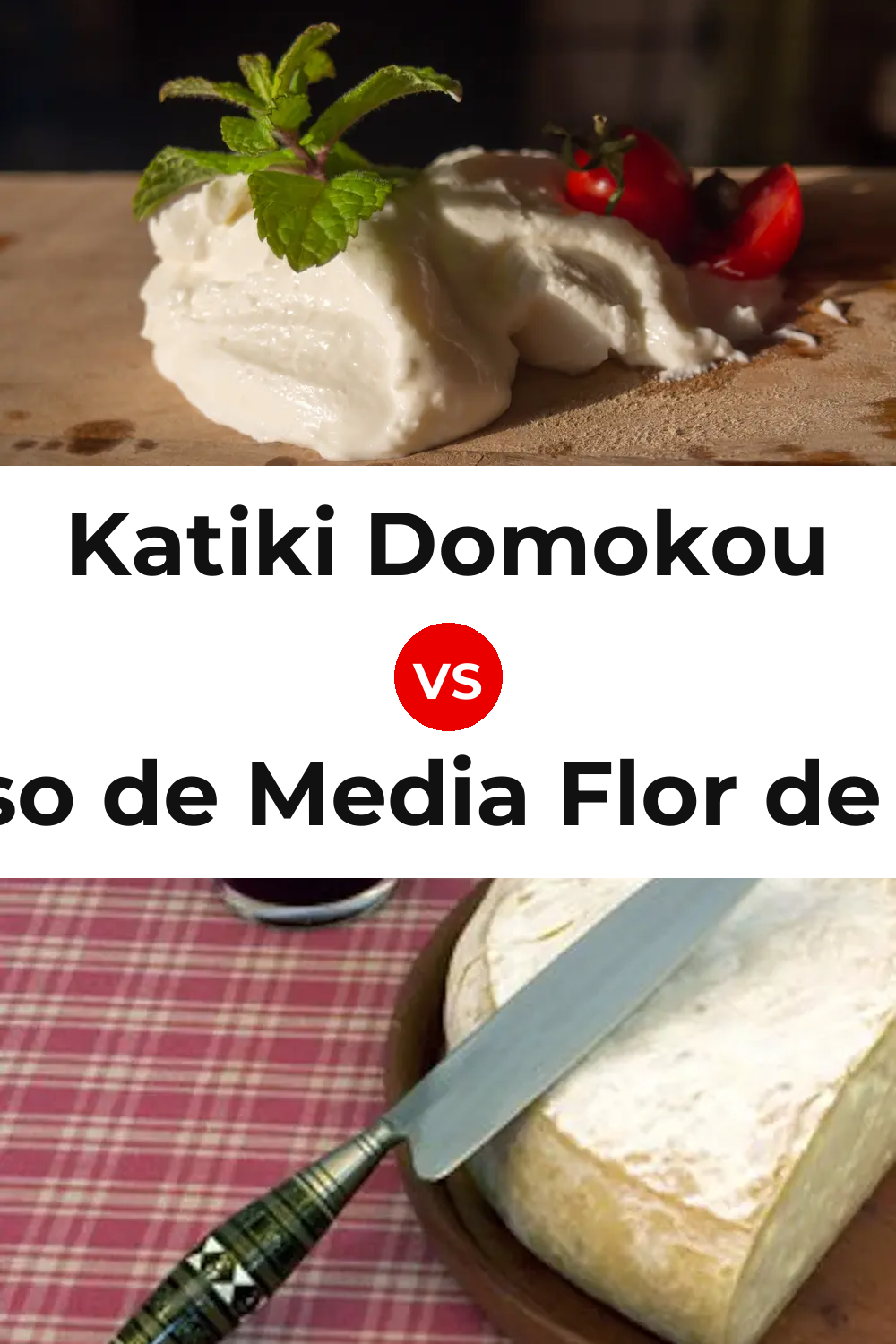 Katiki Domokou Cheese vs Queso de Media Flor de Guía Pinterest comparison