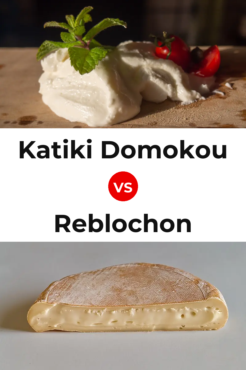 Katiki Domokou Cheese vs Reblochon Cheese Pinterest comparison
