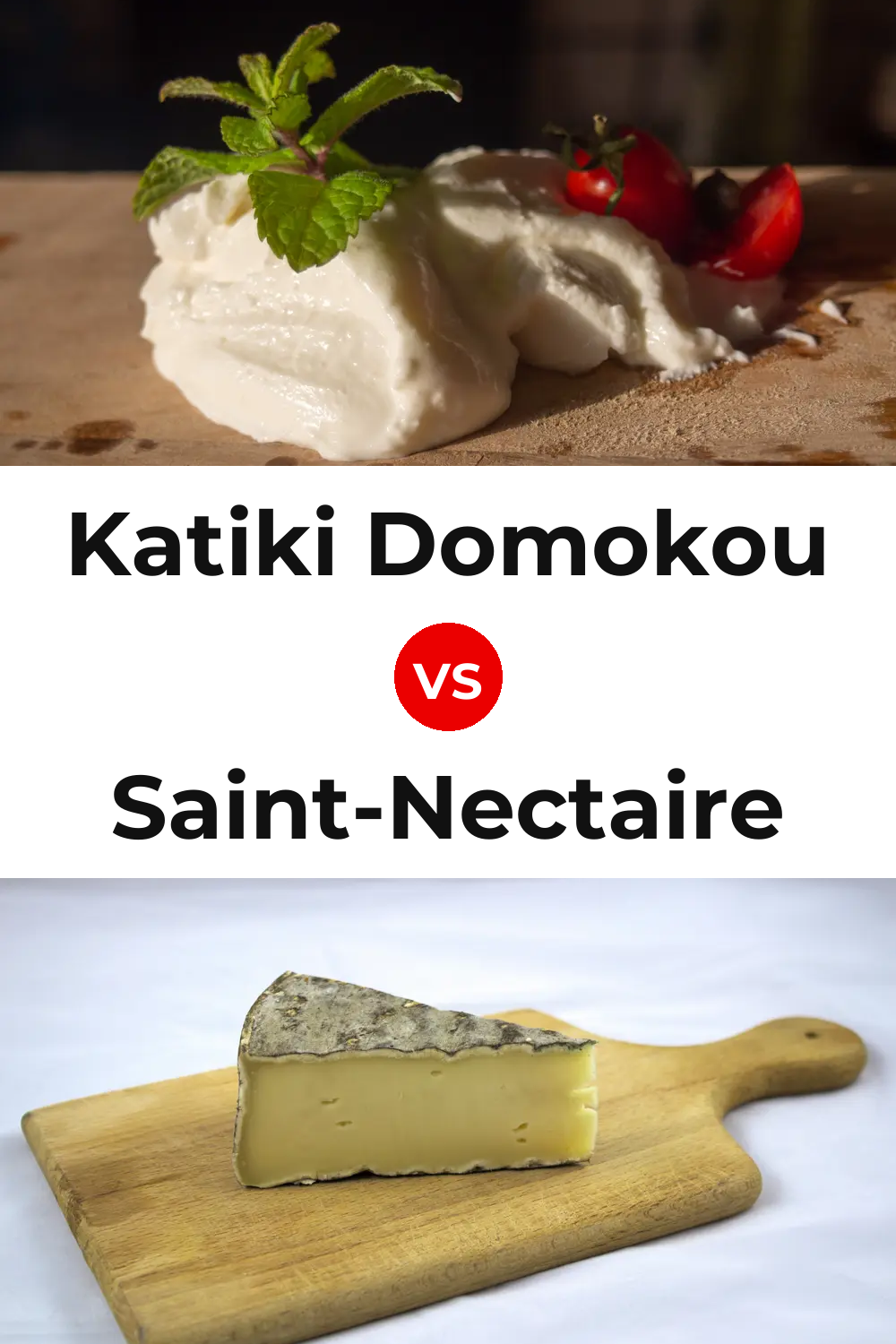 Katiki Domokou Cheese vs Saint-Nectaire Cheese Pinterest comparison