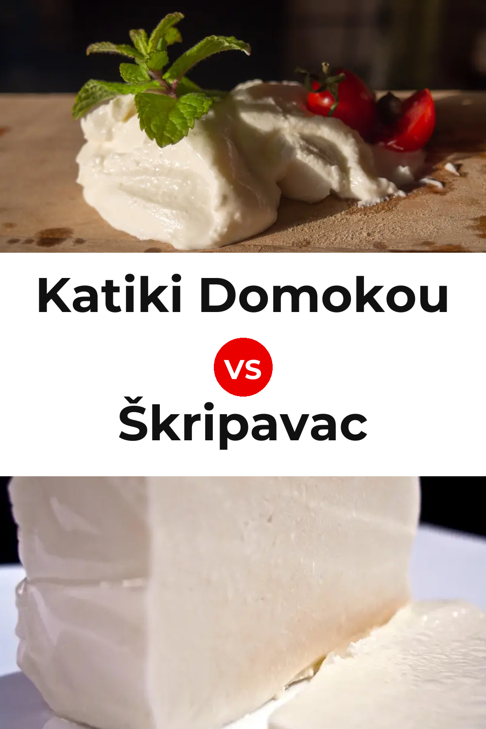 Katiki Domokou Cheese vs Škripavac Cheese Pinterest comparison