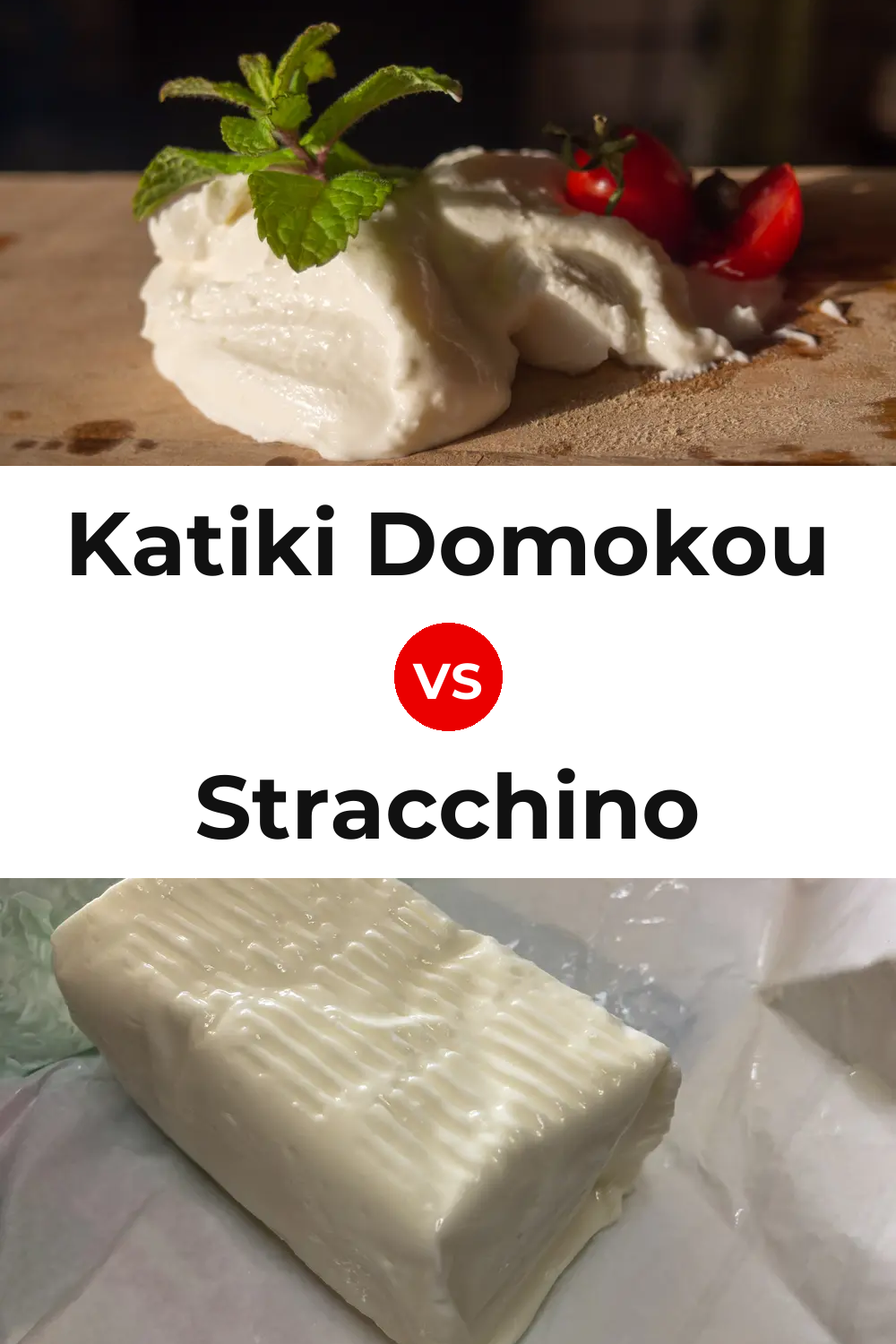 Katiki Domokou Cheese vs Stracchino Cheese Pinterest comparison