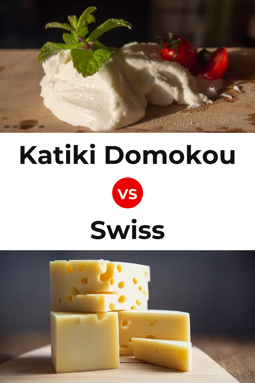 Katiki Domokou Cheese vs Swiss Cheese Pinterest comparison