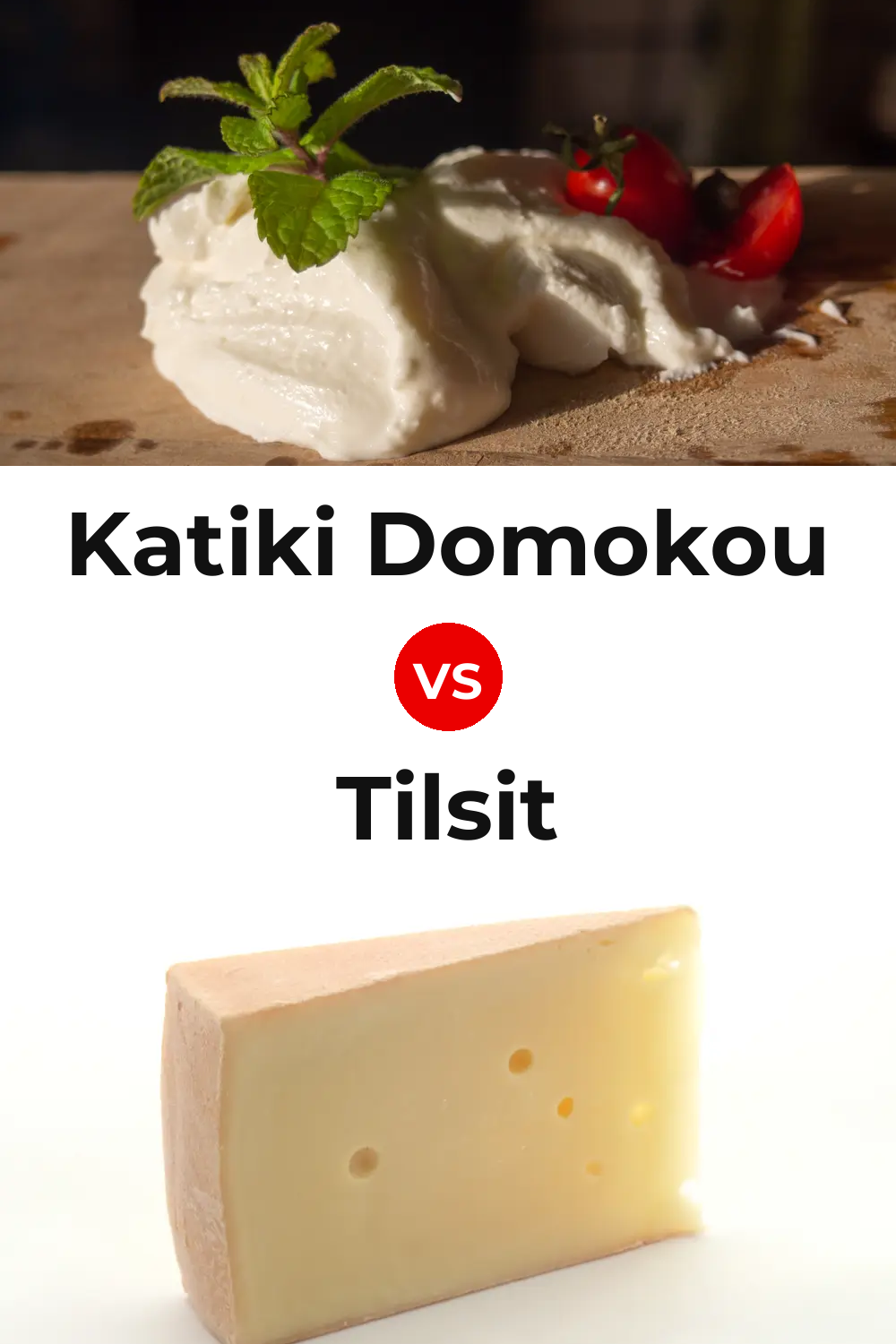 Katiki Domokou Cheese vs Tilsit Cheese Pinterest comparison
