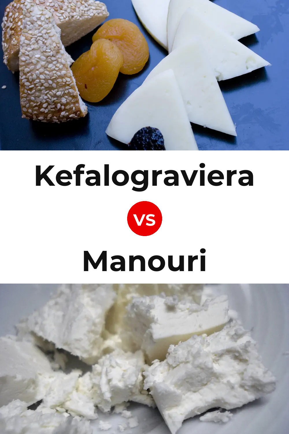 Kefalograviera Cheese vs Manouri Cheese Pinterest comparison