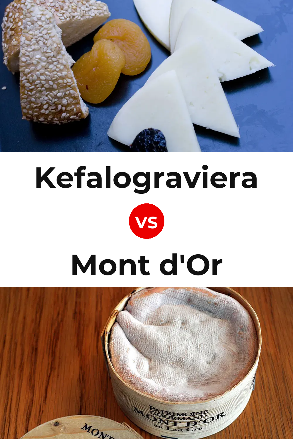Kefalograviera Cheese vs Mont d'Or Cheese Pinterest comparison
