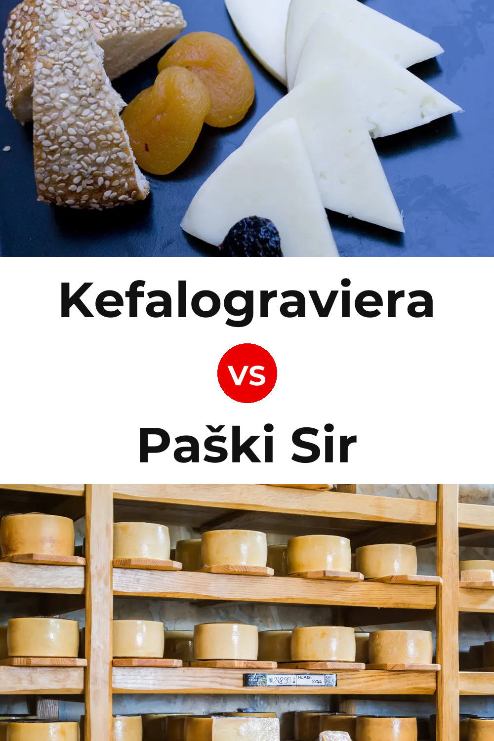 Kefalograviera Cheese vs Paški Sir Cheese Pinterest comparison
