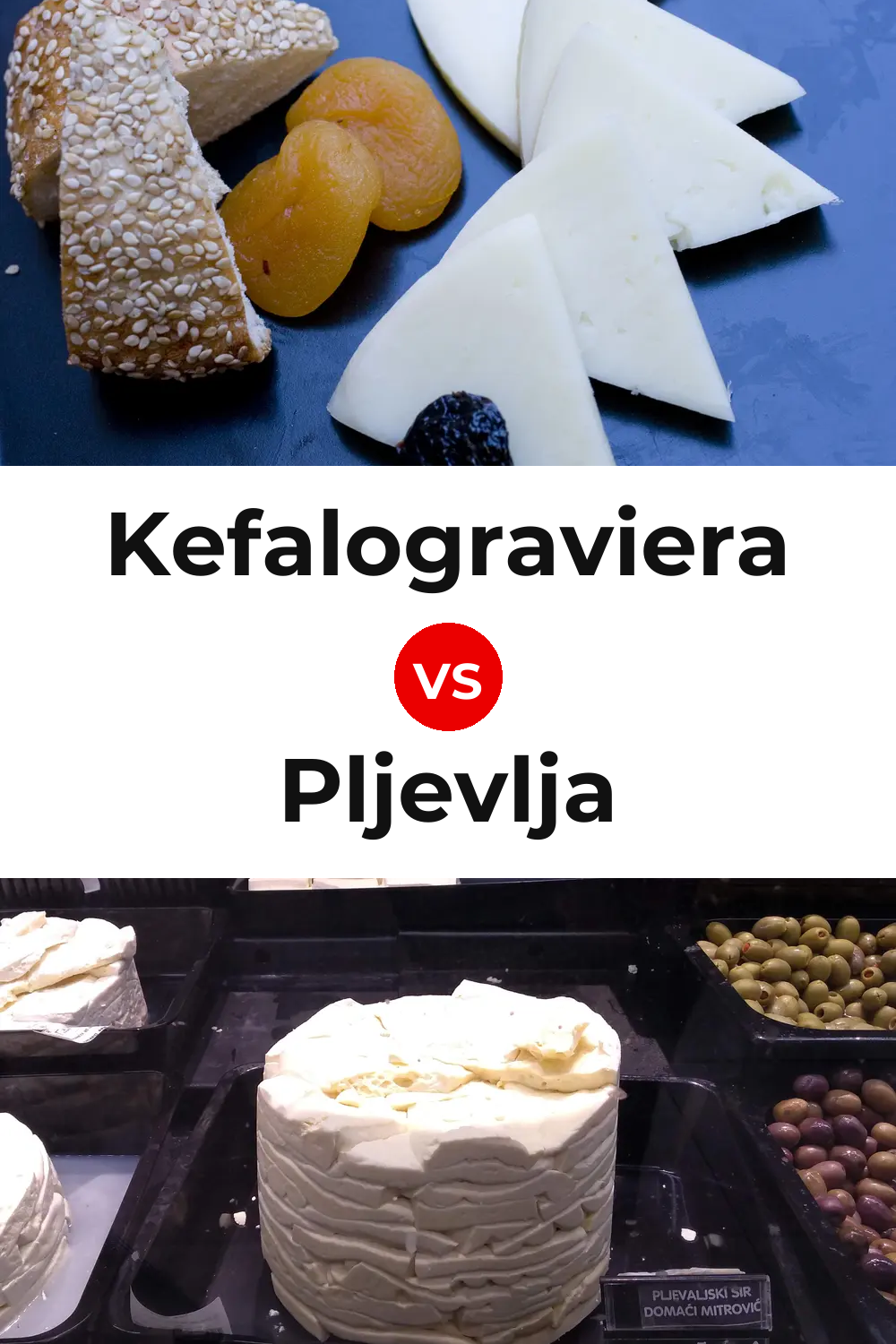Kefalograviera Cheese vs Pljevlja Cheese Pinterest comparison