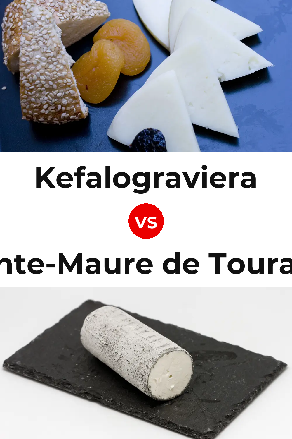 Kefalograviera Cheese vs Sainte-Maure de Touraine Cheese Pinterest comparison