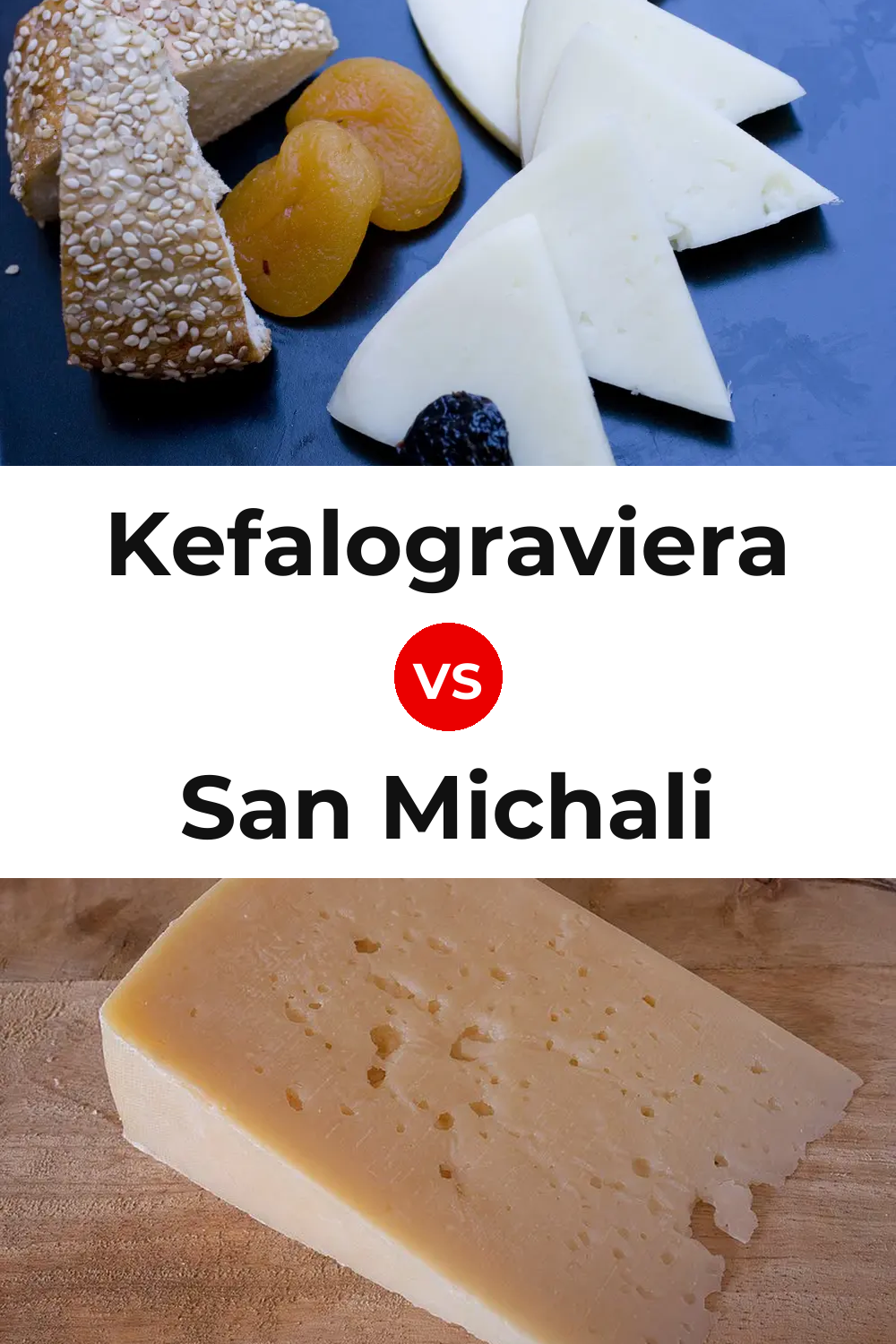 Kefalograviera Cheese vs San Michali Cheese Pinterest comparison
