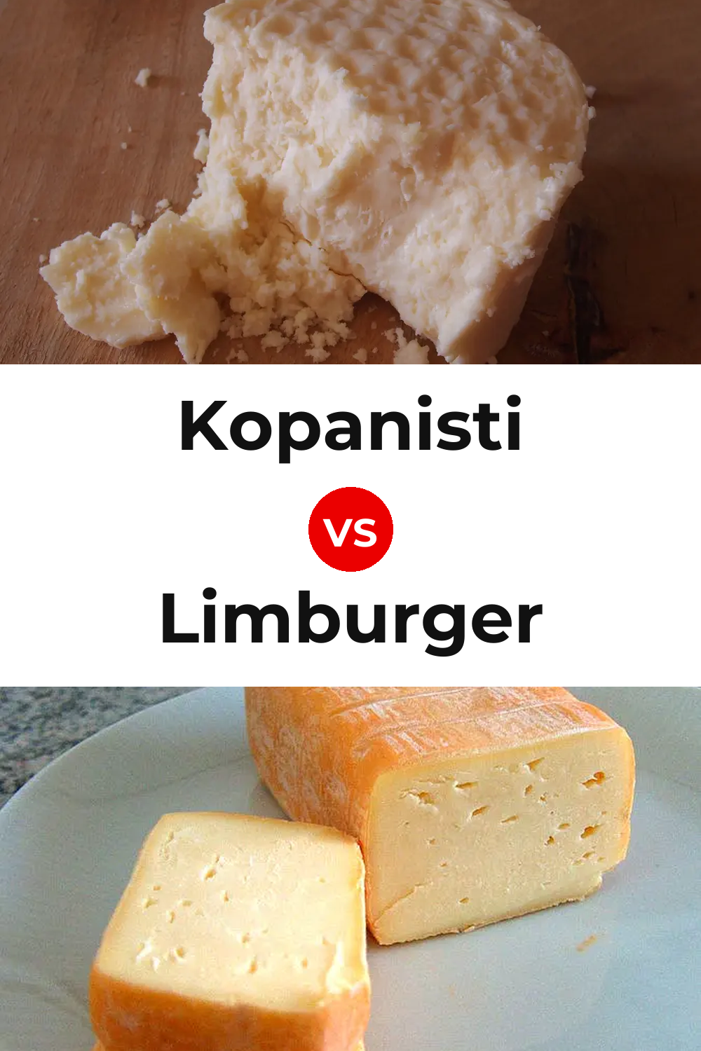 Kopanisti Cheese vs Limburger Cheese Pinterest comparison